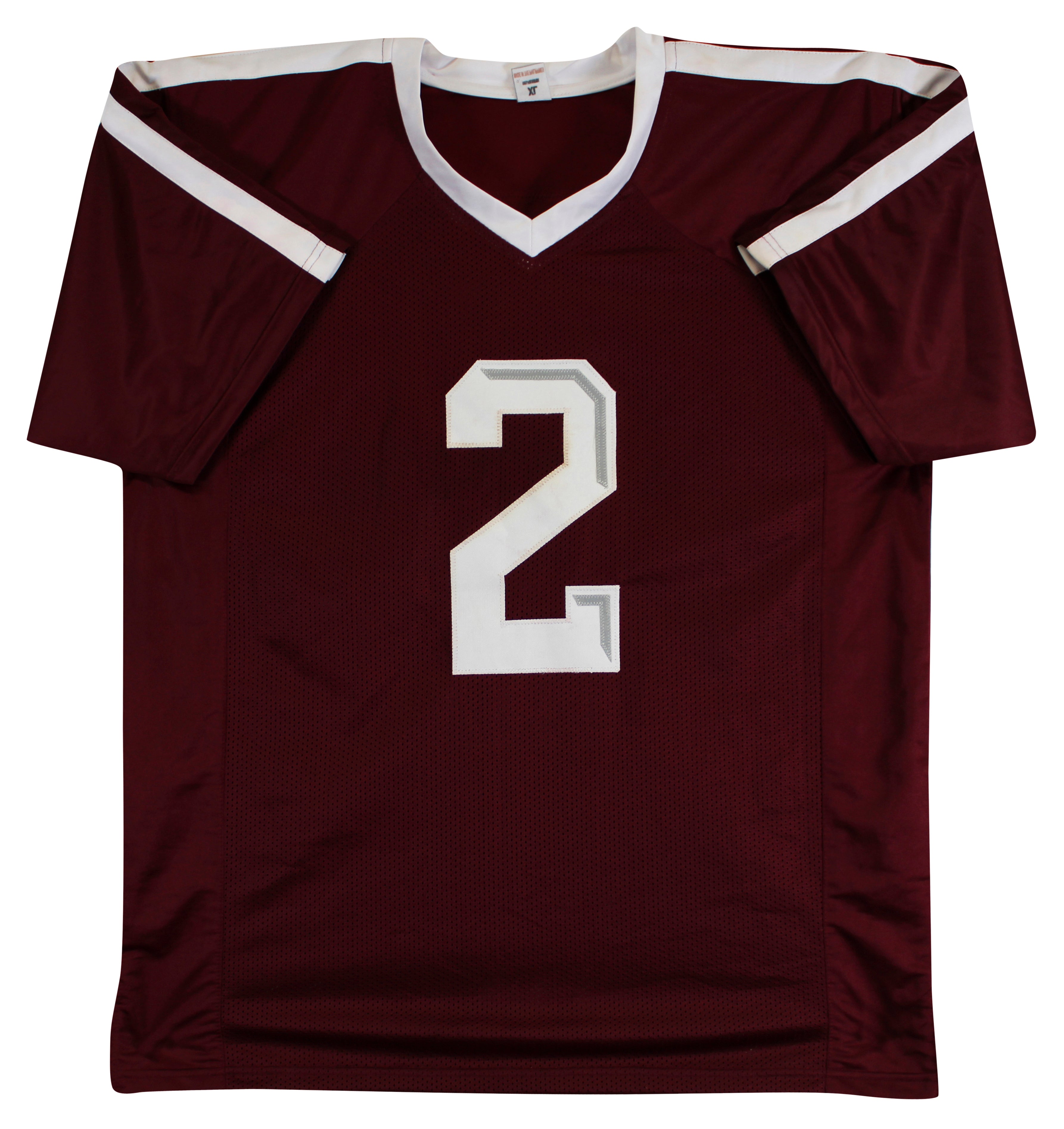 Texas A&M Johnny Manziel "2x Insc" Signed Maroon Pro Style Jersey BAS #2W560221