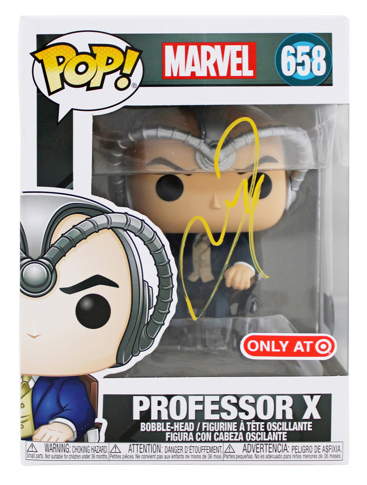 James McAvoy X-Men Signed Professor X #658 Funko Pop Vinyl Figure BAS #BP11633