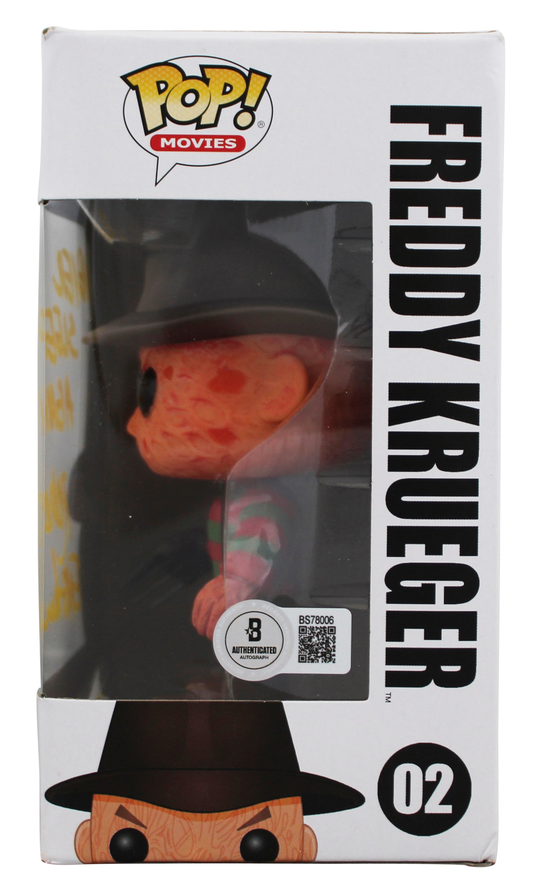 Robert Englund Signed Freddy Krueger #02 Funko Pop Vinyl Figure BAS #BS78006