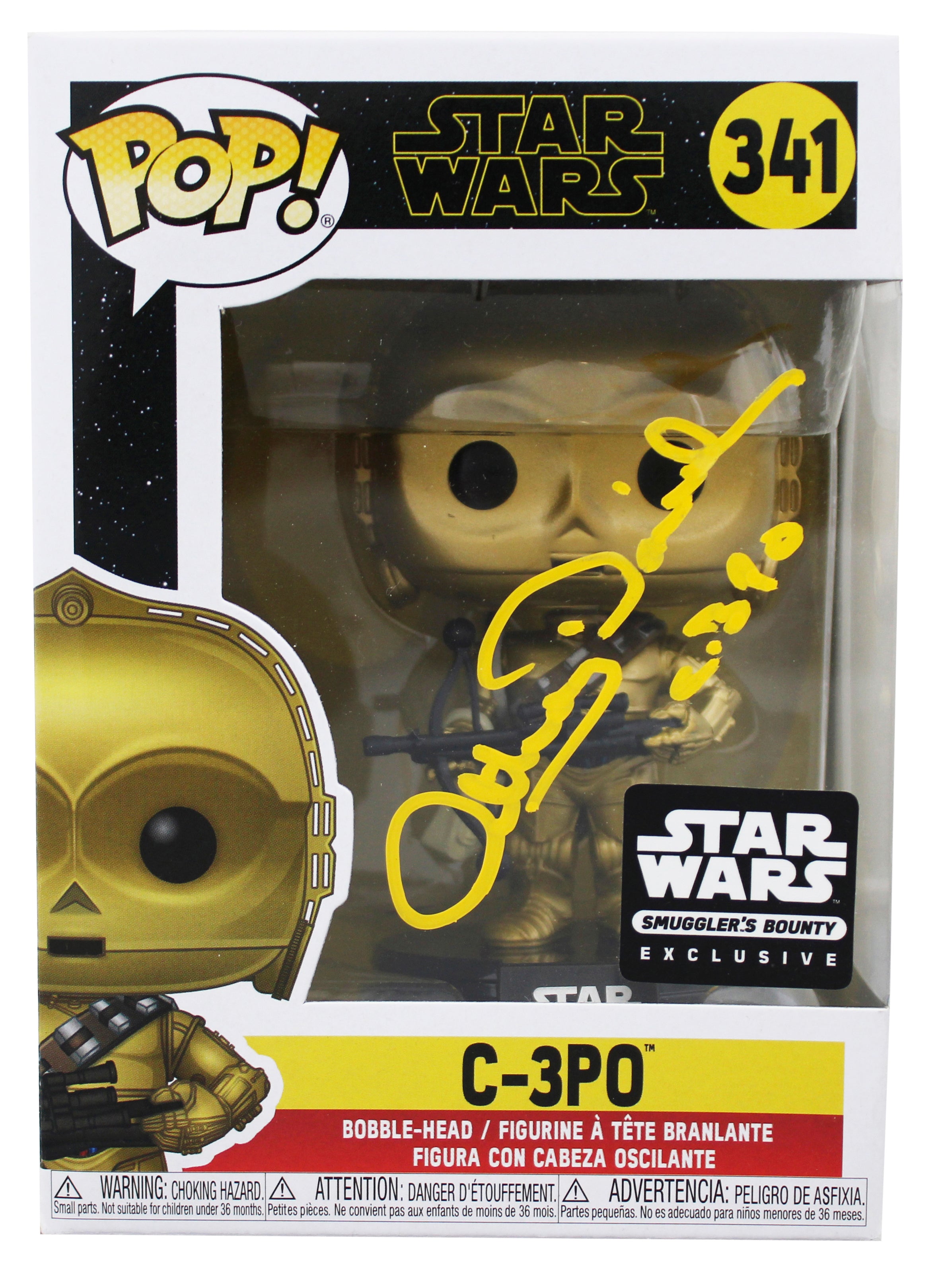 Anthony Daniels Star Wars "C-3PO" Signed #341 Funko Pop Figure BAS #BU60493