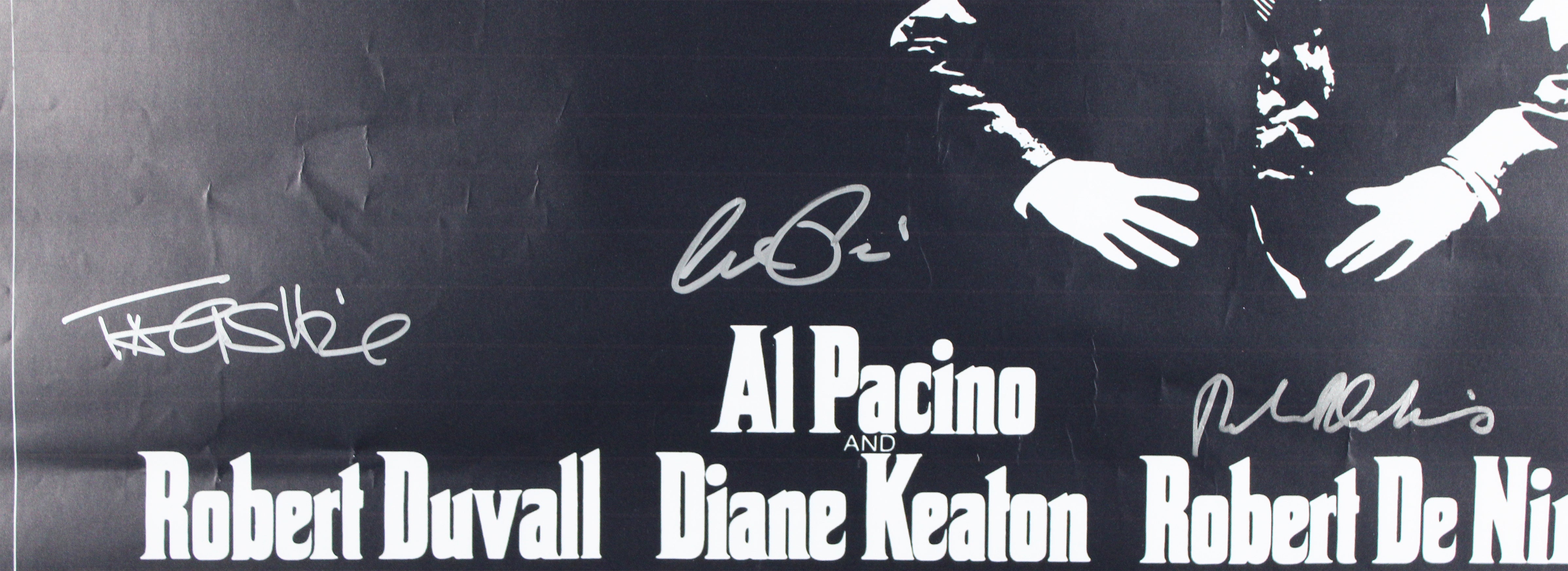 Al Pacino, Robert DeNiro & Talia Shire The Godfather Signed 27x40 Poster BAS LOA