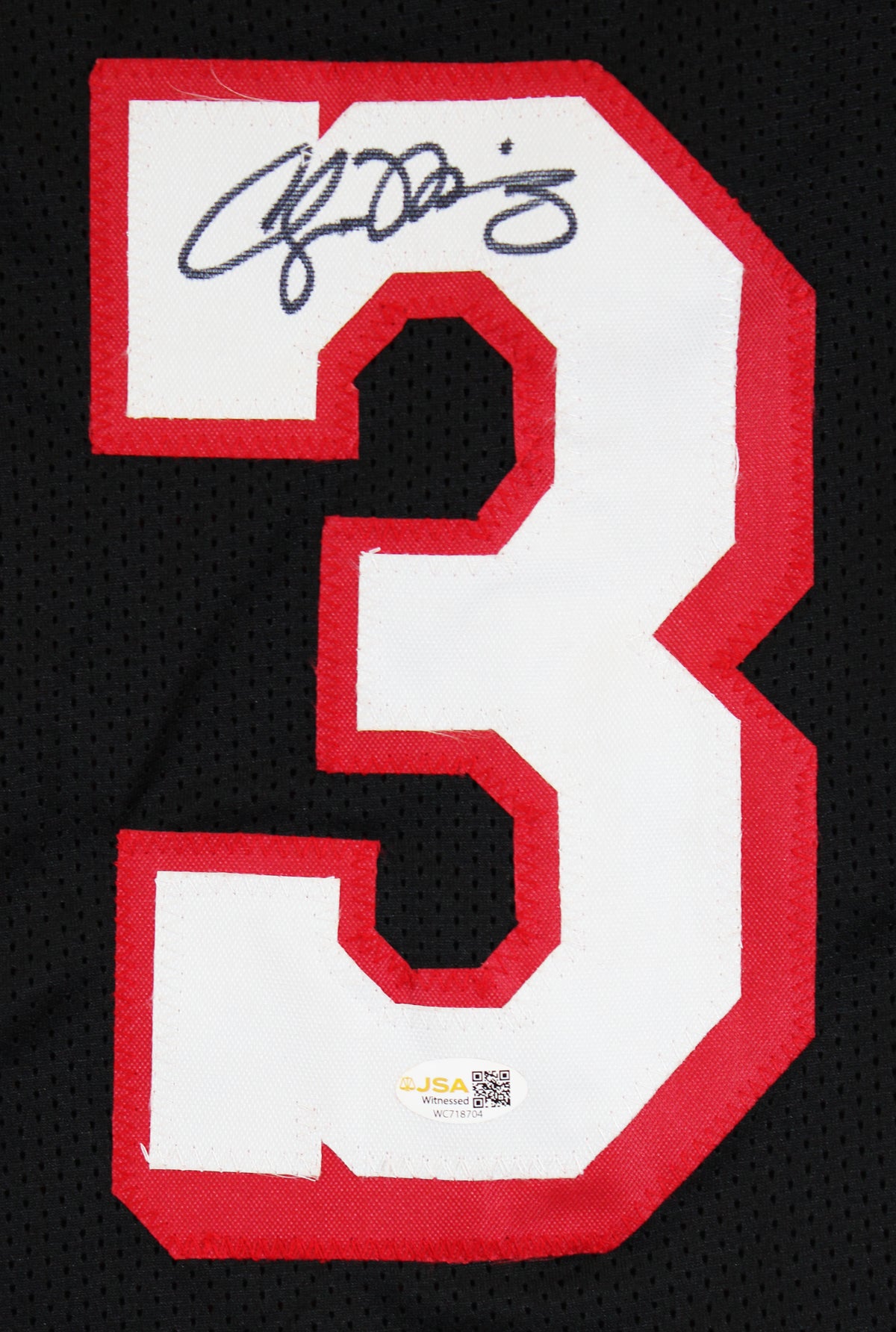 Alonzo Mourning Authentic Signed Black Pro Style Jersey JSA Witness 2