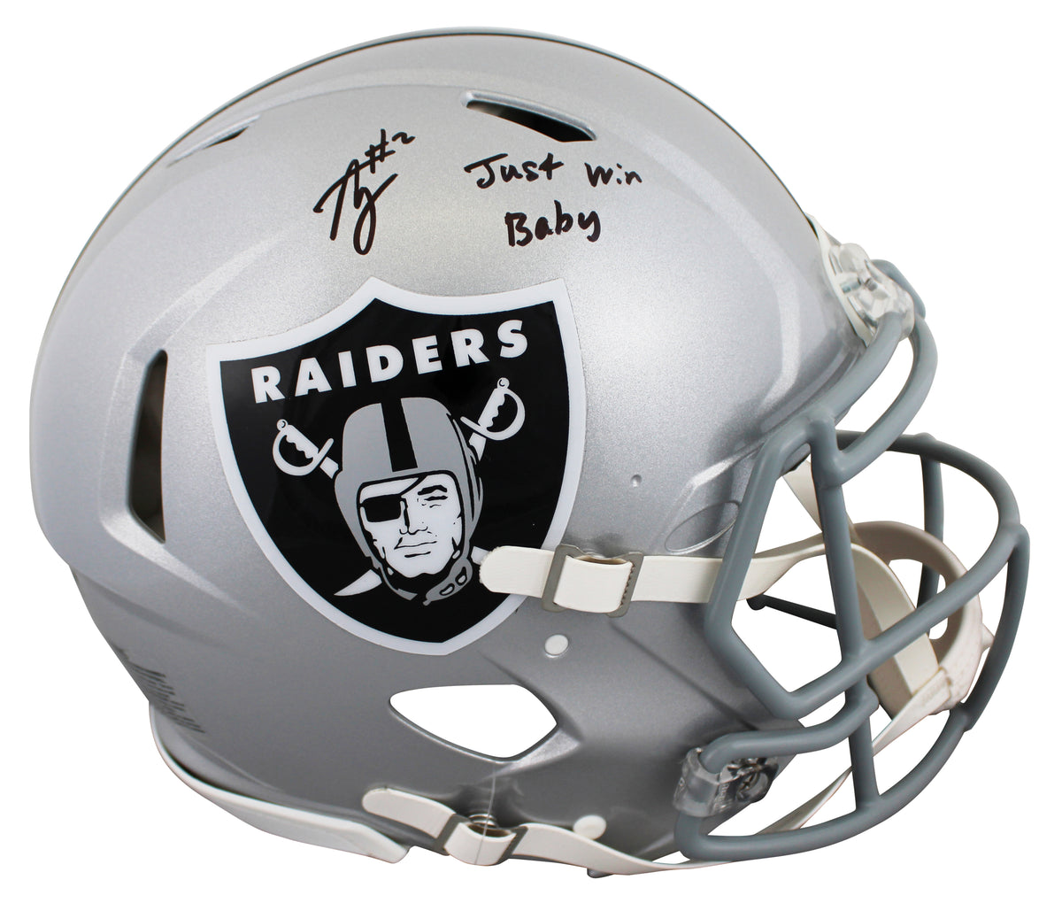Raiders Ashton Jeanty "JWB" Signed F/S Speed Proline Helmet W/ Case BAS Witness