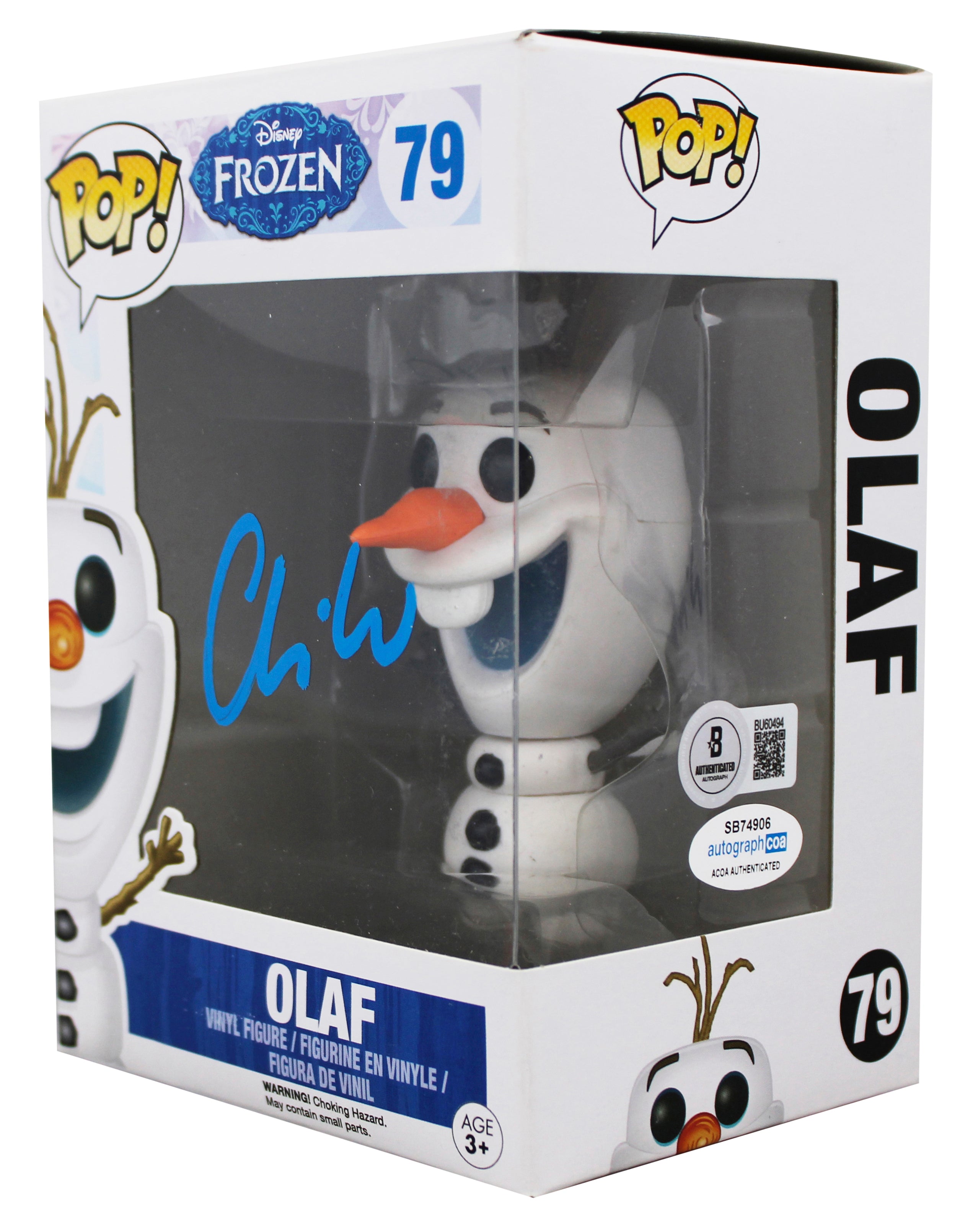 Chris Williams Frozen Signed Olaf #79 Funko Pop Vinyl Figure BAS #BU60494