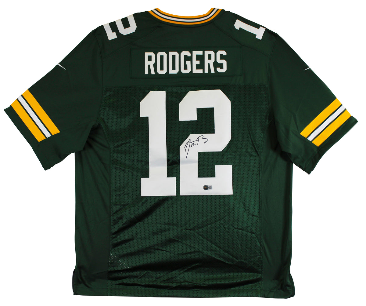 Packers Aaron Rodgers Authentic Signed Green Nike Jersey Autographed BAS