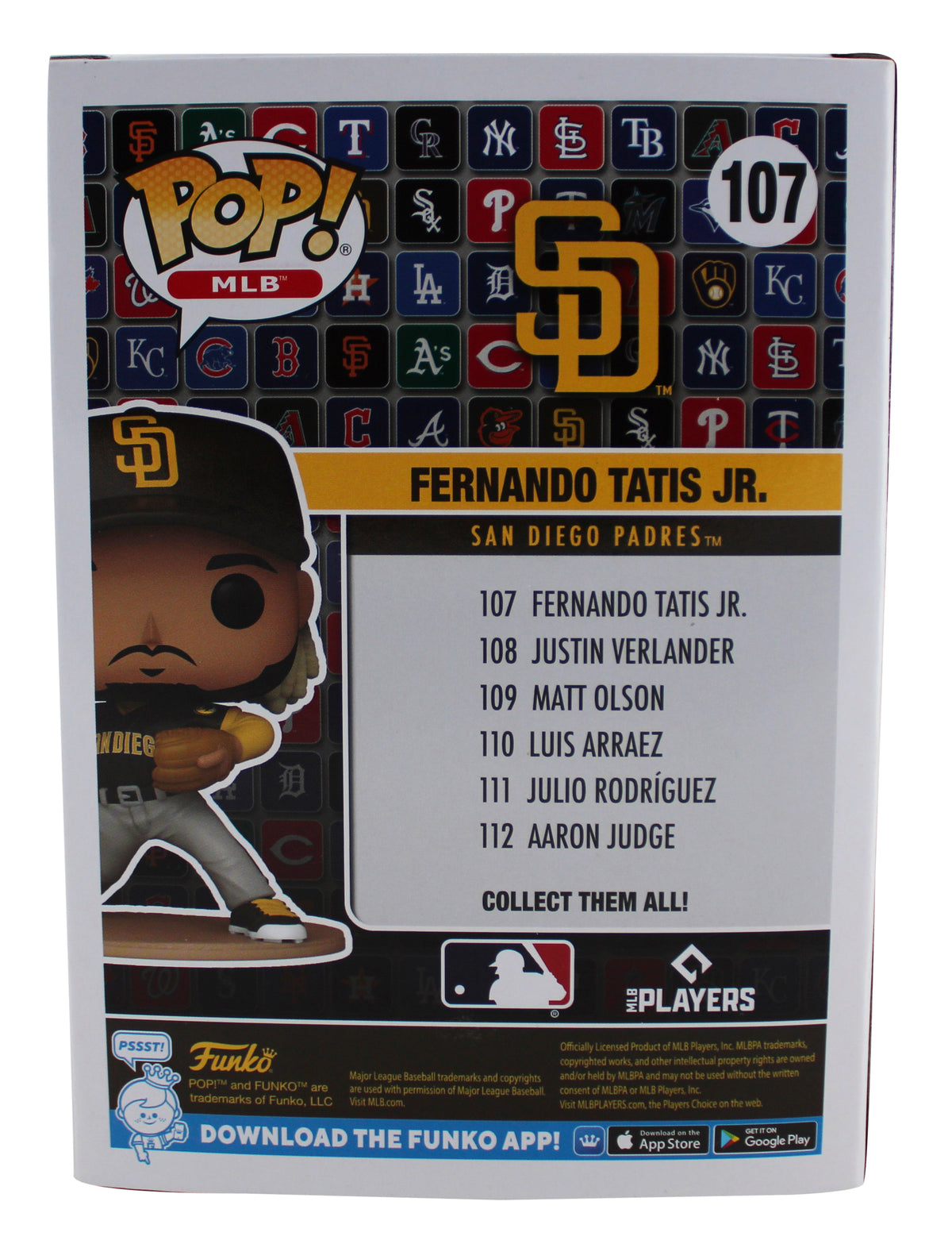 Padres Fernando Tatis Jr. Signed San Diego #107 Funko Pop Figure JSA #CE53111