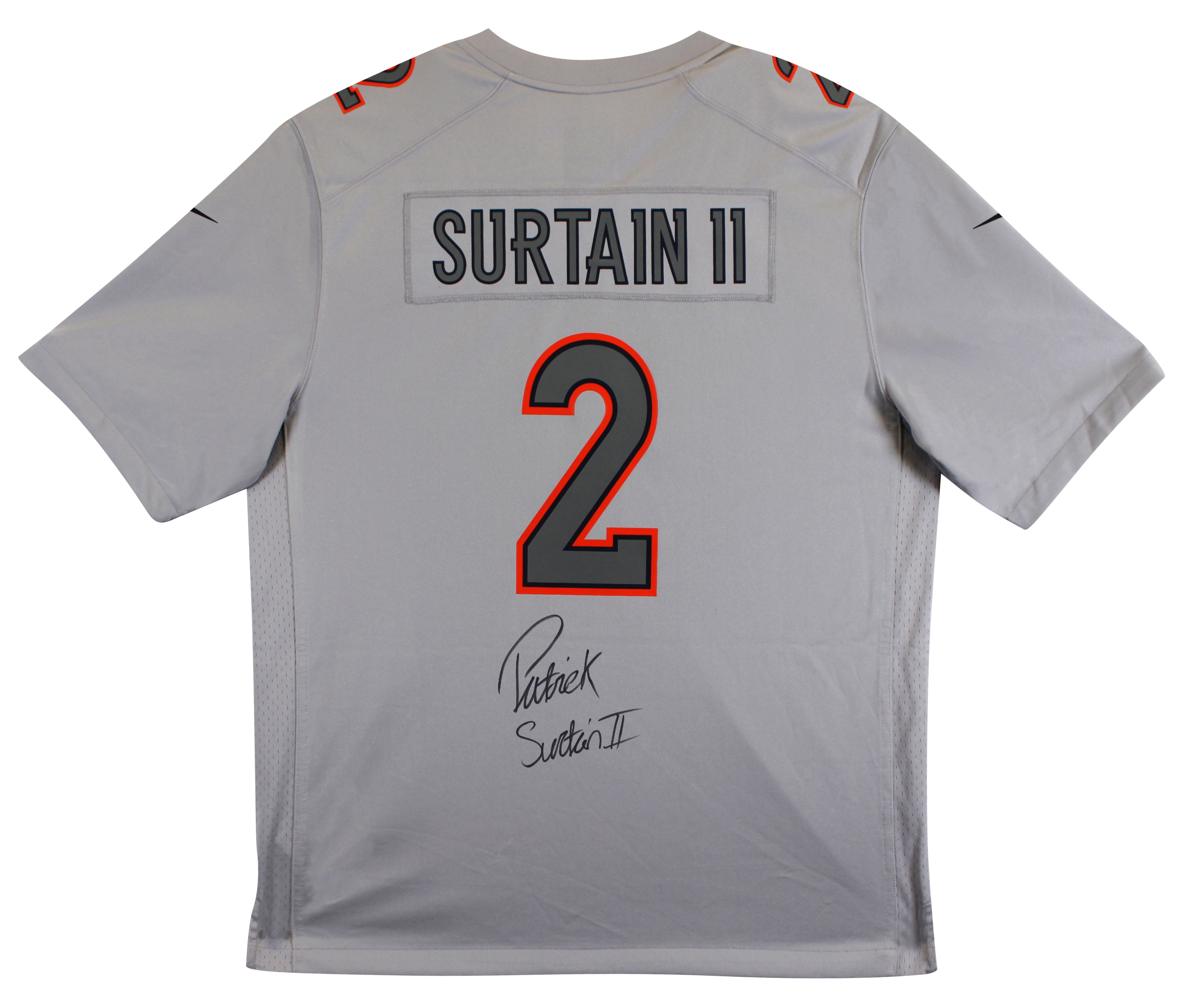 Broncos Patrick Surtain II Authentic Signed Gray Nike Game Jersey BAS Witnessed
