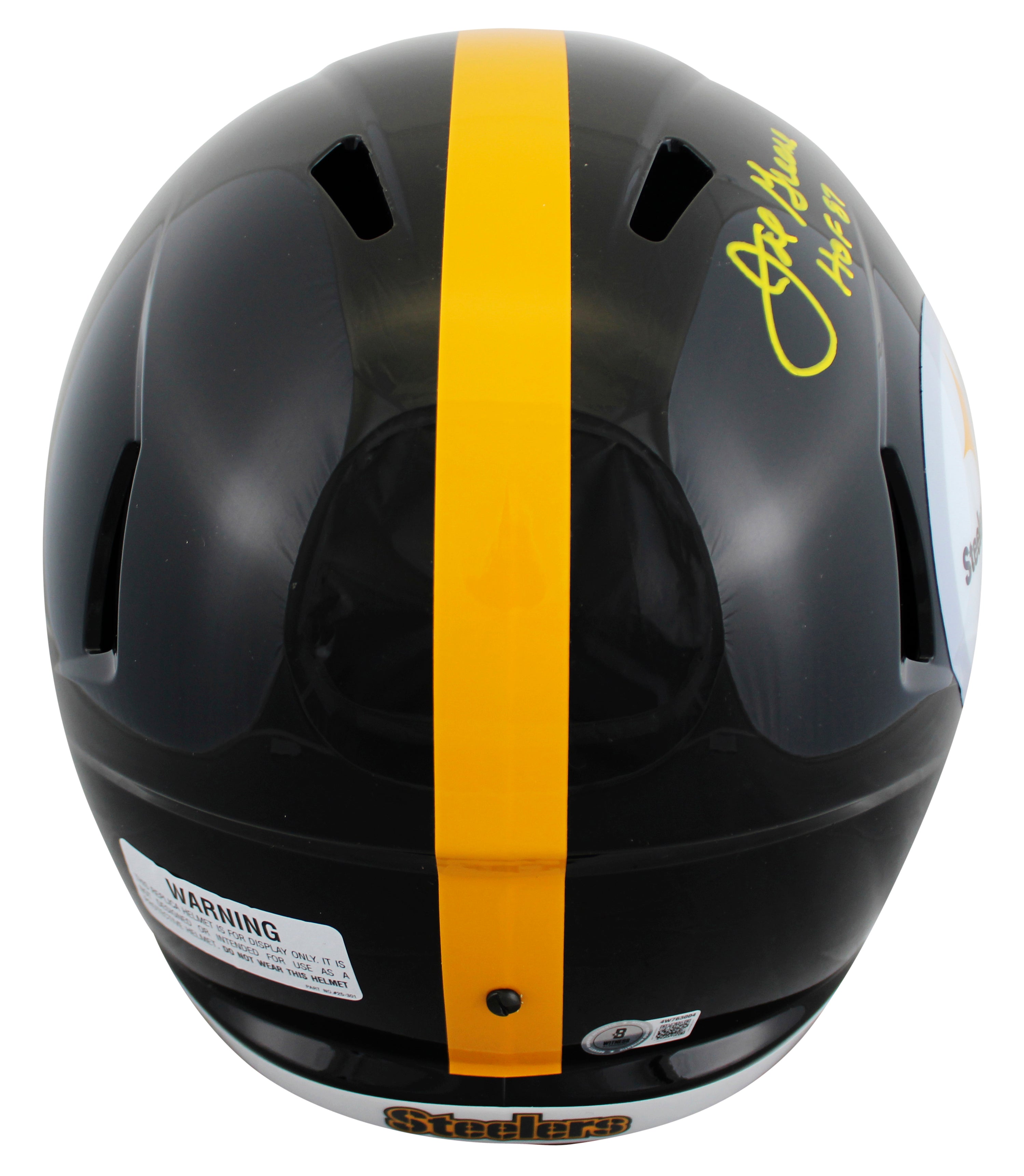 Steelers Joe Greene "HOF 87" Signed Full Size Speed Rep Helmet BAS Witnessed 2