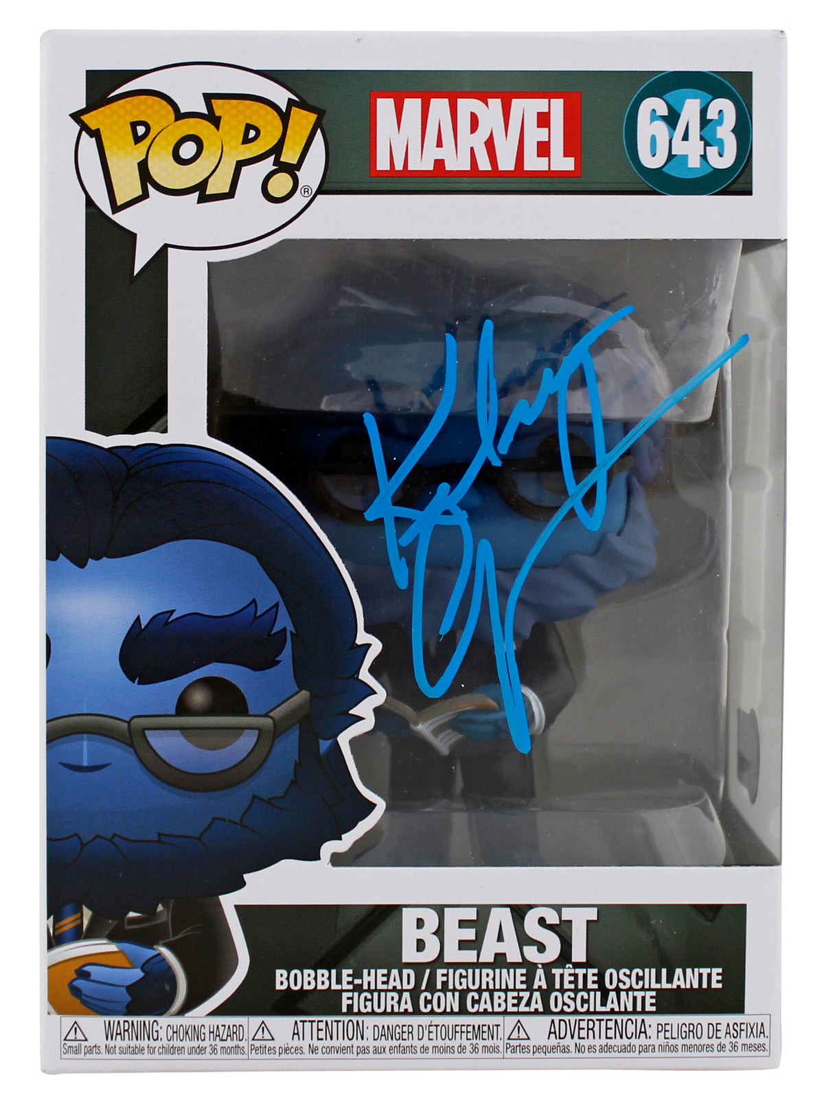 Kelsey Grammer X-Men Signed #643 Beast Funko Pop Vinyl Figure w/ Blue Sig BAS