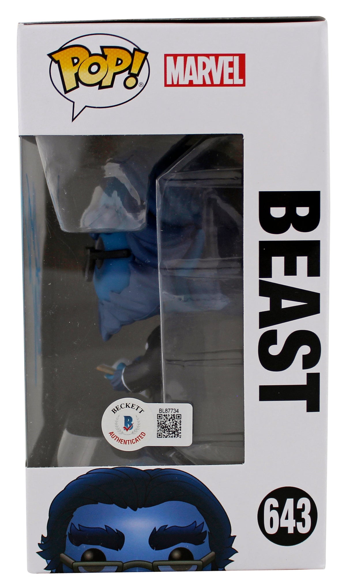 Kelsey Grammer X-Men Signed #643 Beast Funko Pop Vinyl Figure w/ Blue Sig BAS