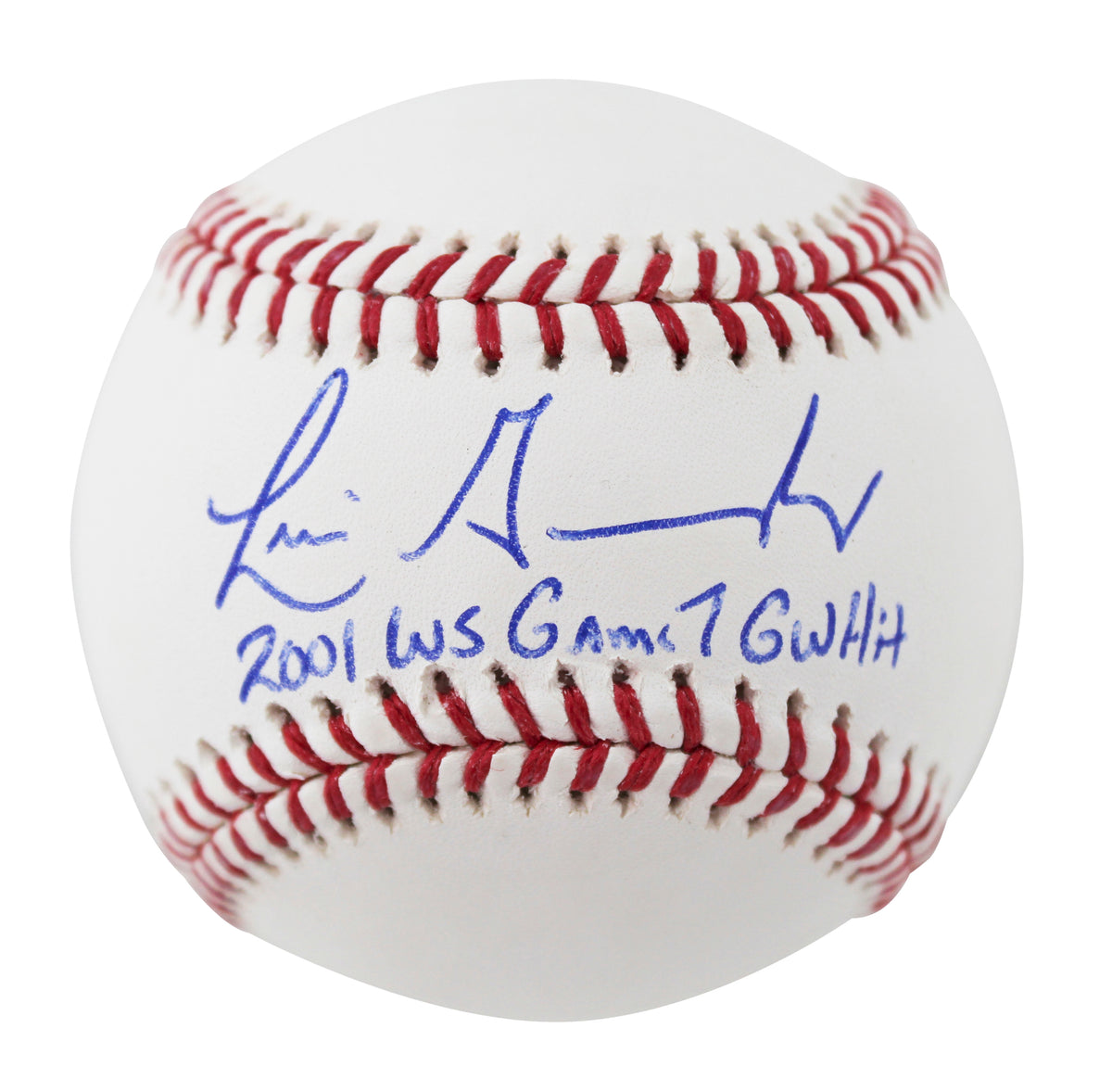 D-Backs Luis Gonzalez "2001 Ws G7 Gw Hit" Signed OML Baseball w/ Case BAS