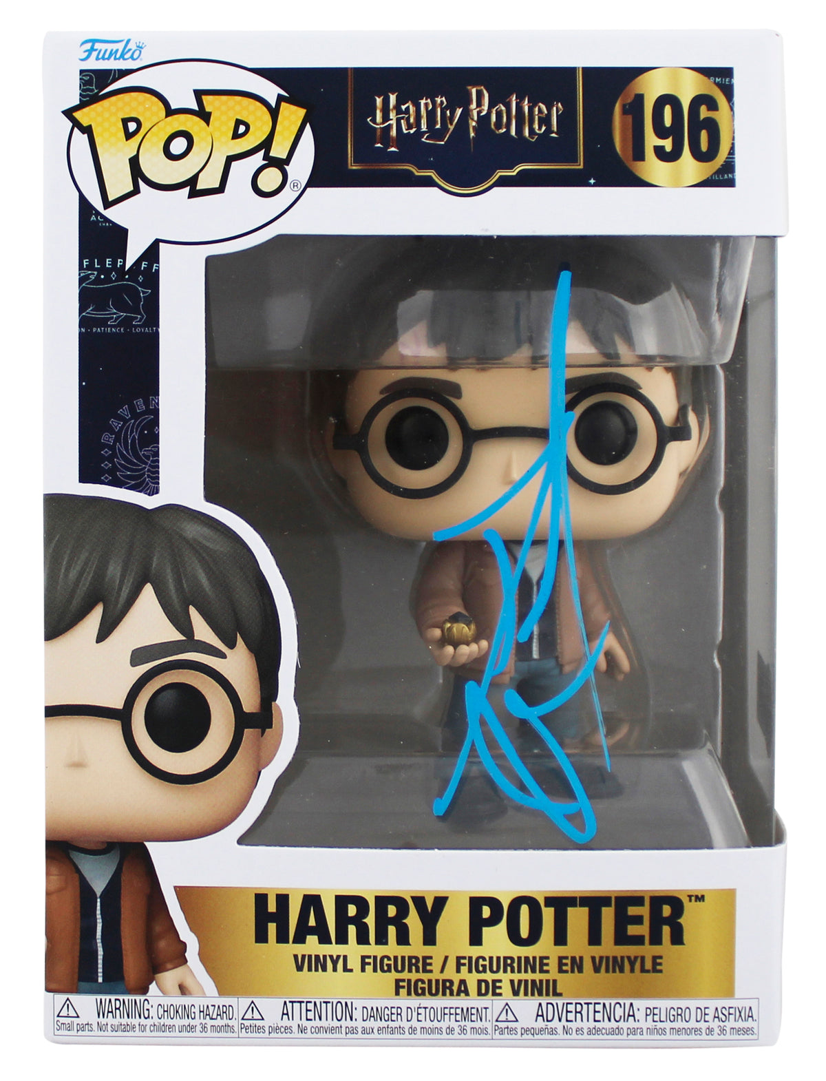 Daniel Radcliffe Harry Potter Signed #196 Funko Pop Figure w/ Blue Sig BAS