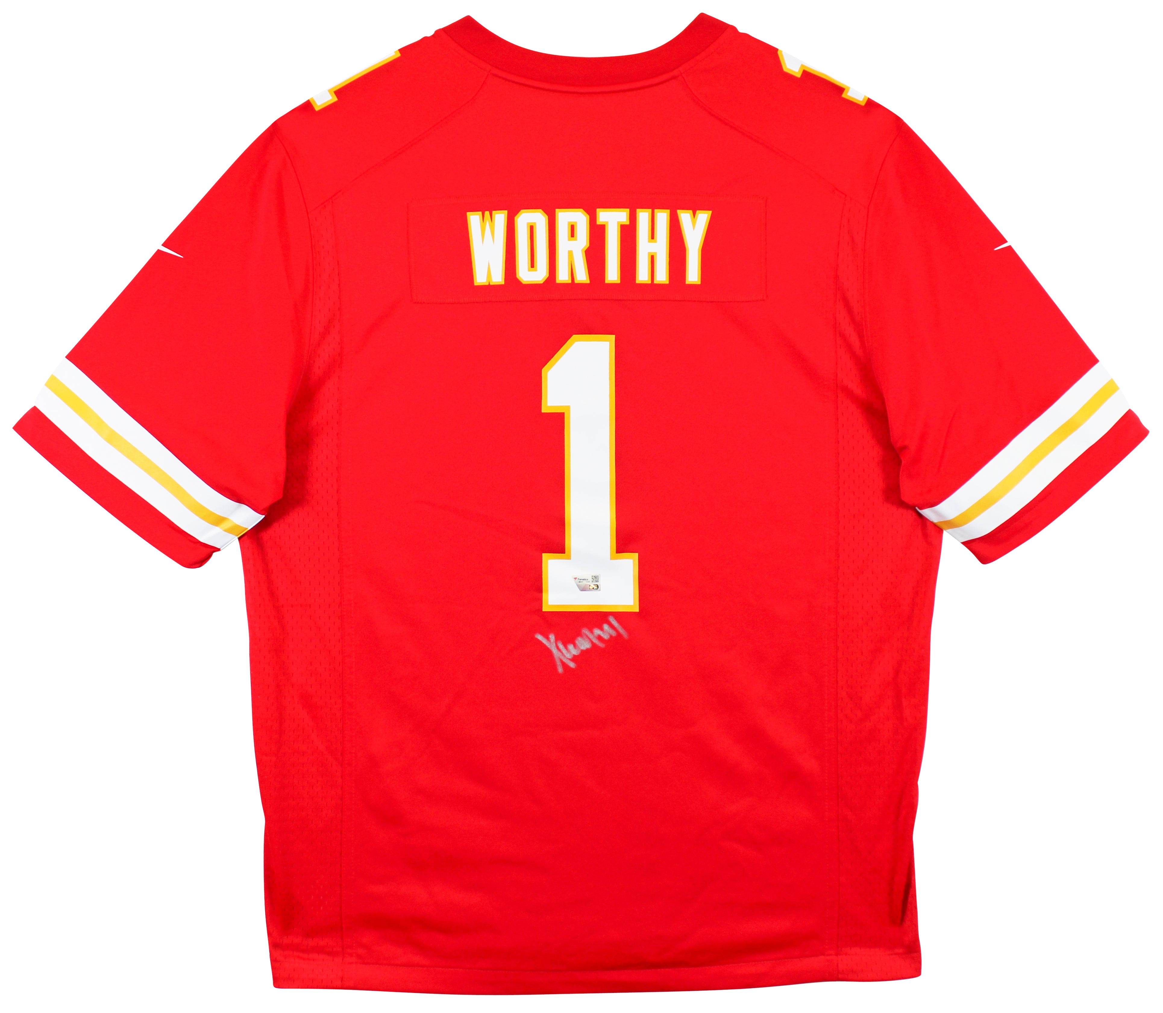 Chiefs Xavier Worthy Authentic Signed Red Nike Game Jersey Autographed Fanatics