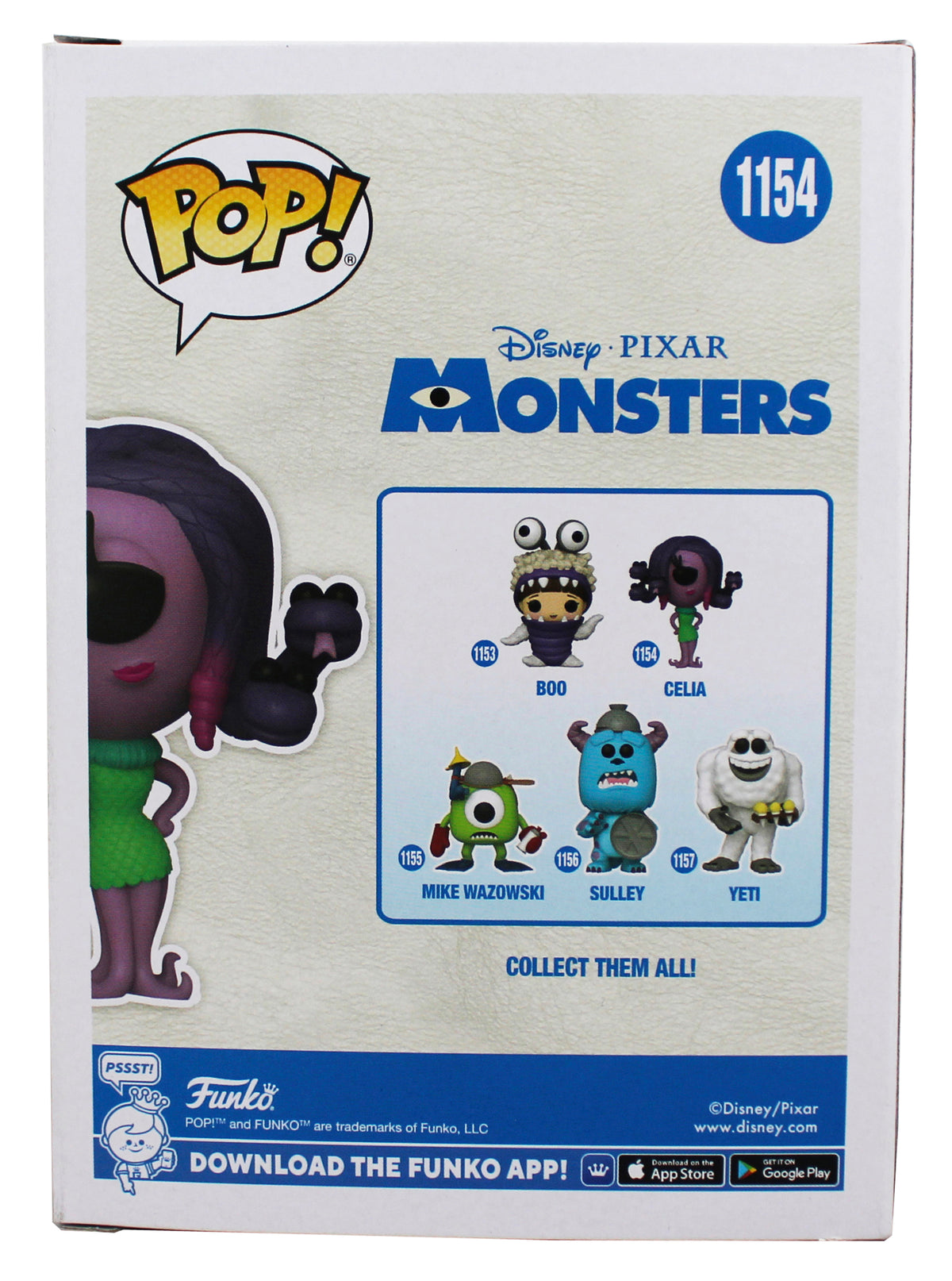 Jennifer Tilly Monsters Signed Celia #1154 Funko Pop Vinyl Figure JSA #CE80209