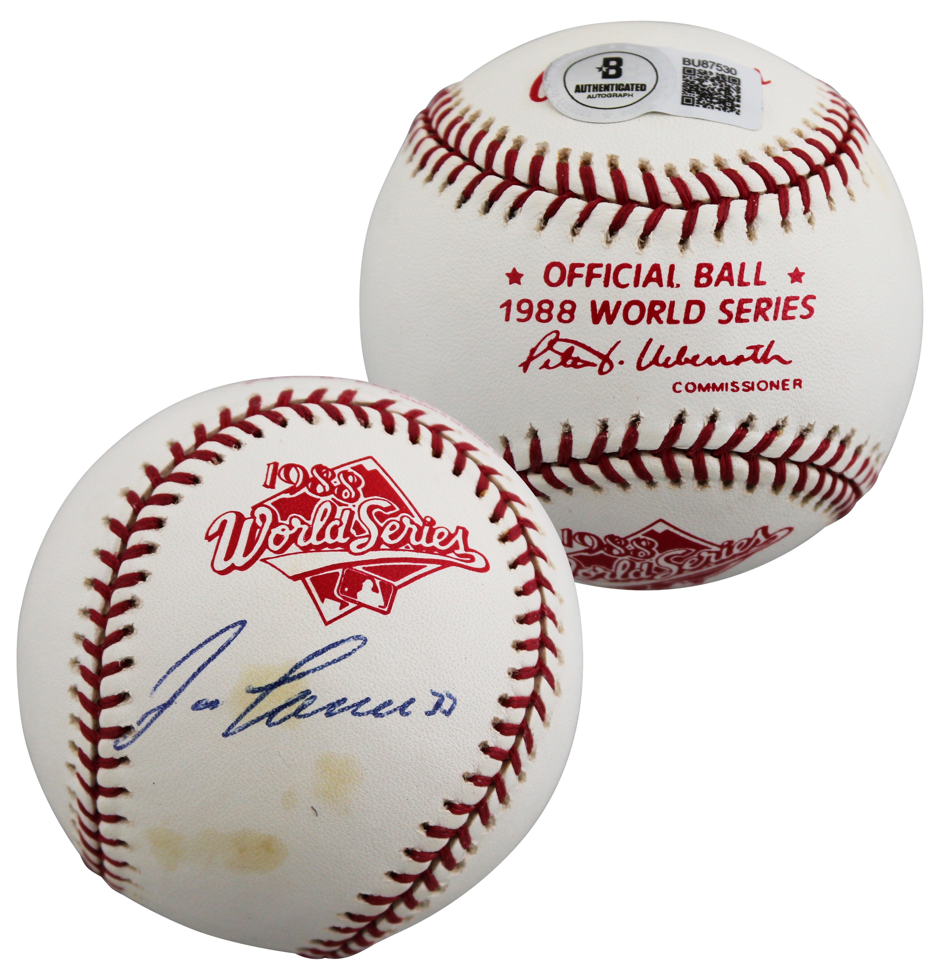 Athletics Jose Canseco Authentic Signed 1988 WS Logo OML Baseball BAS #BU87530