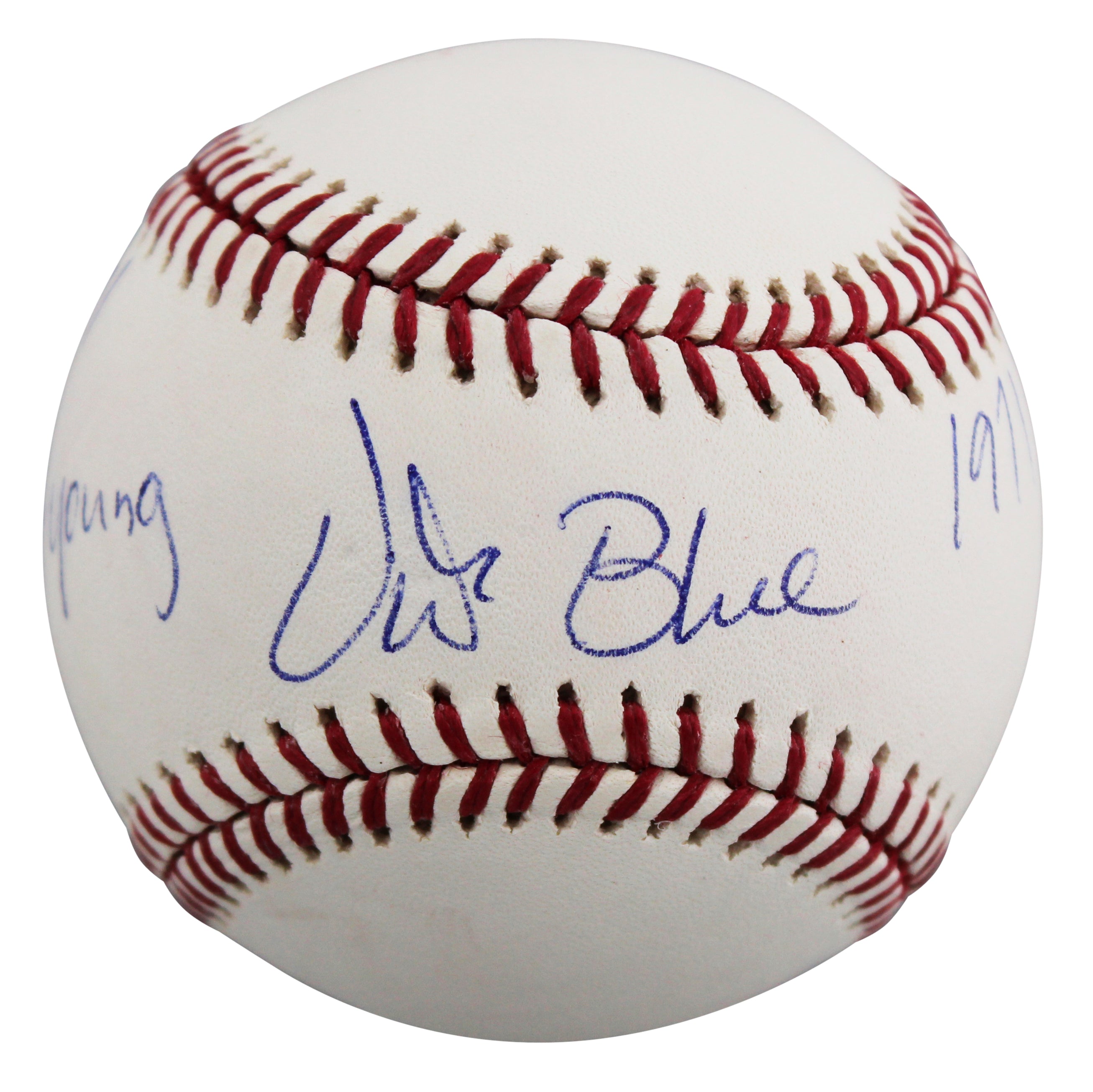 Athletics Vida Blue "71 Cy Young, 71 MVP" Signed OAL Baseball BAS #BU43401