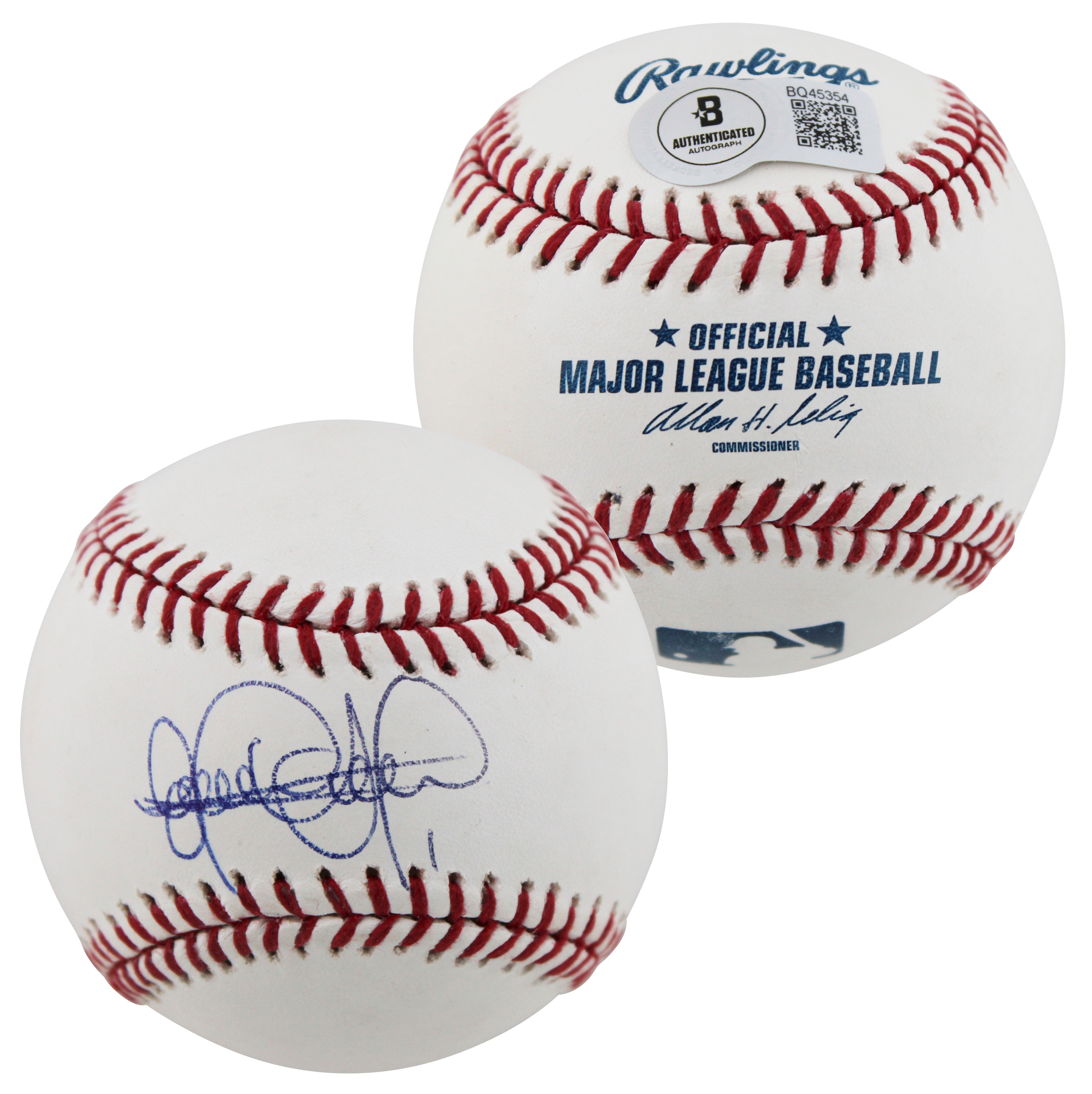 Rangers Elvis Andrus Authentic Signed Bud Selig Oml Baseball BAS #BQ45354