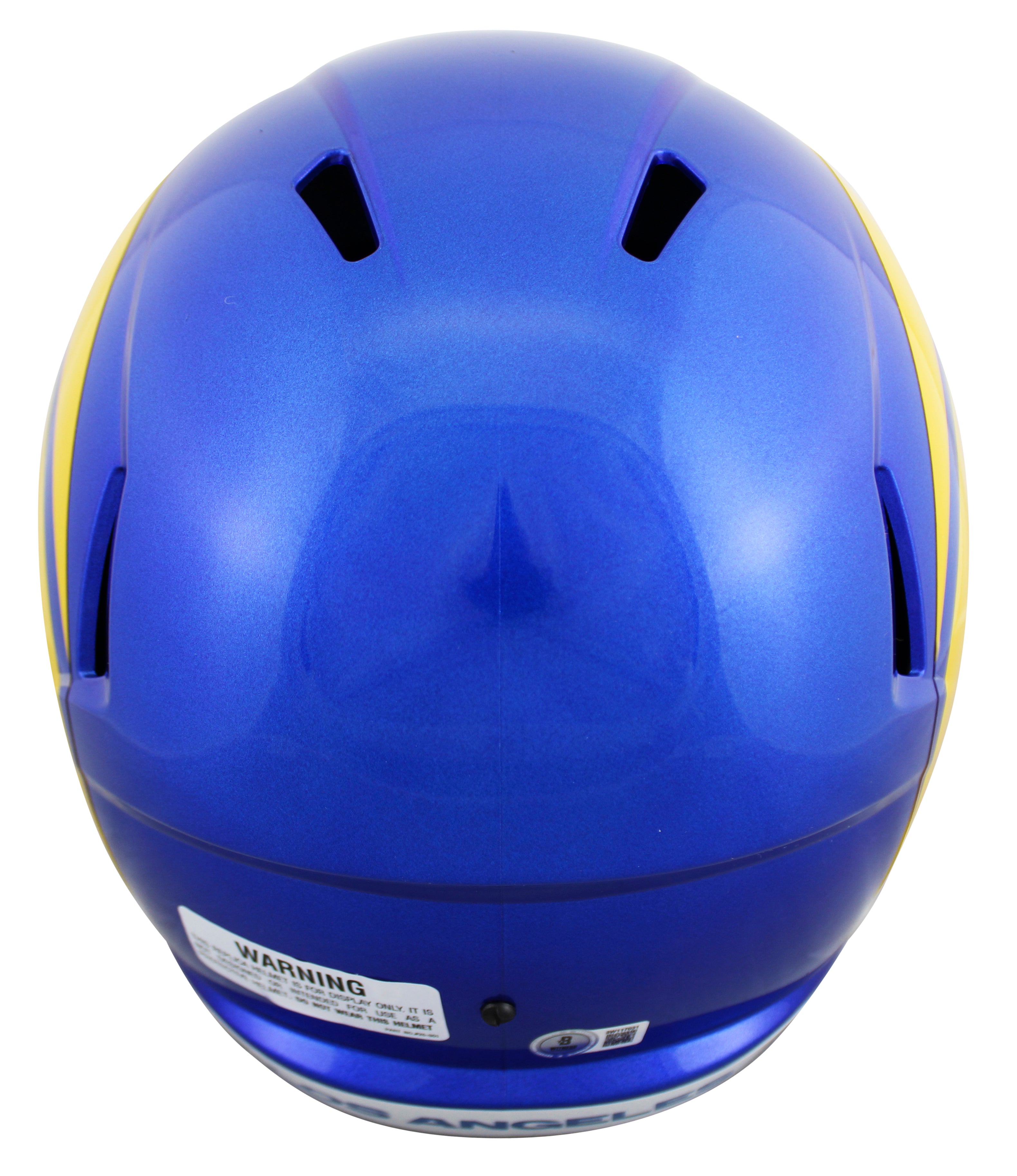 Rams Braden Fiske Signed Full Size Speed Rep Helmet W/ Case BAS Witnessed