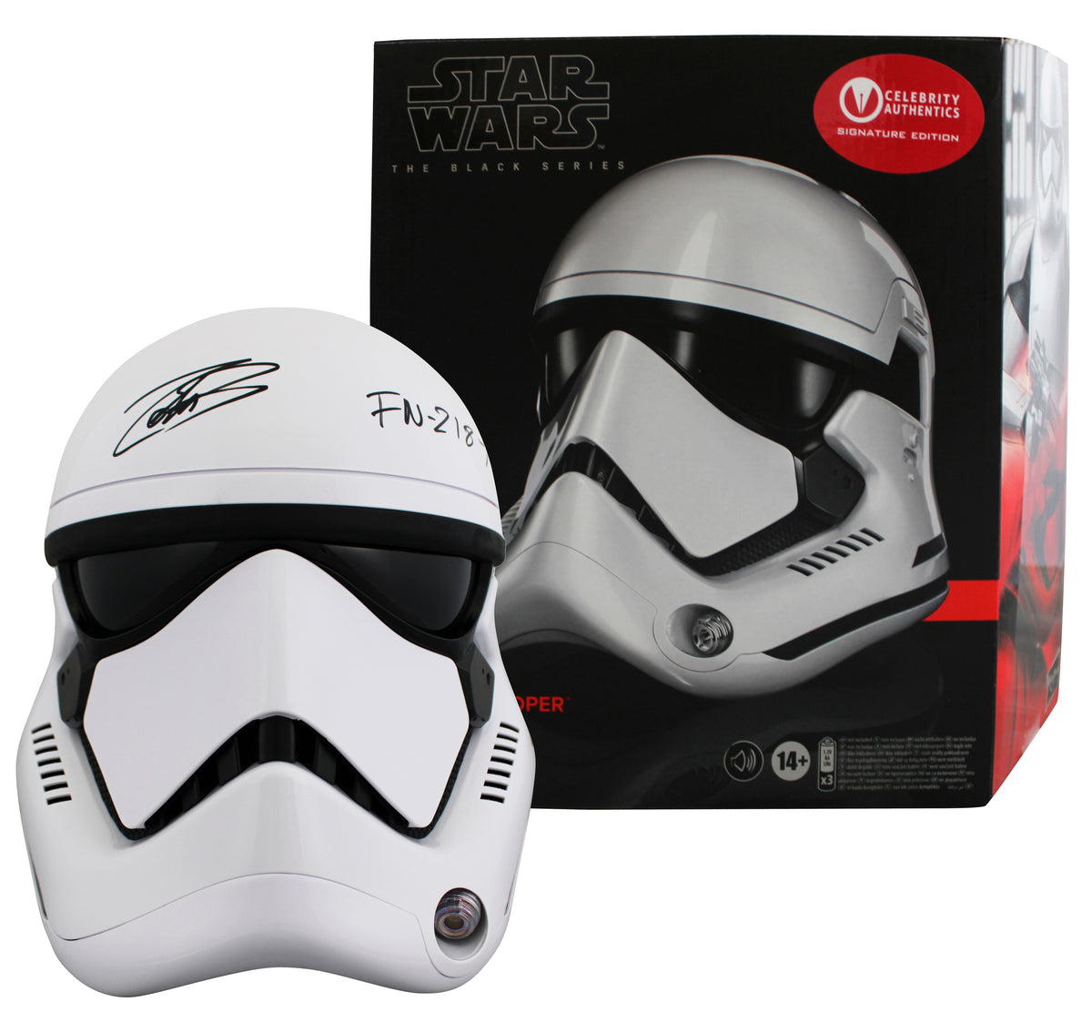 John Boyega Star Wars The Force Awakens "FN-2187" Signed Helmet BAS #BS78020