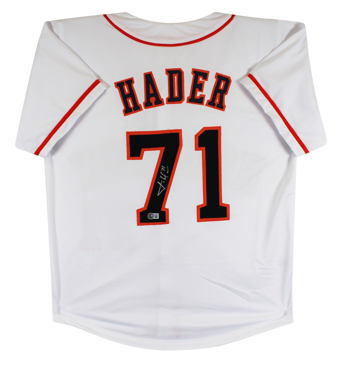 Josh Hader Authentic Signed White Pro Style Jersey Autographed BAS Witnessed