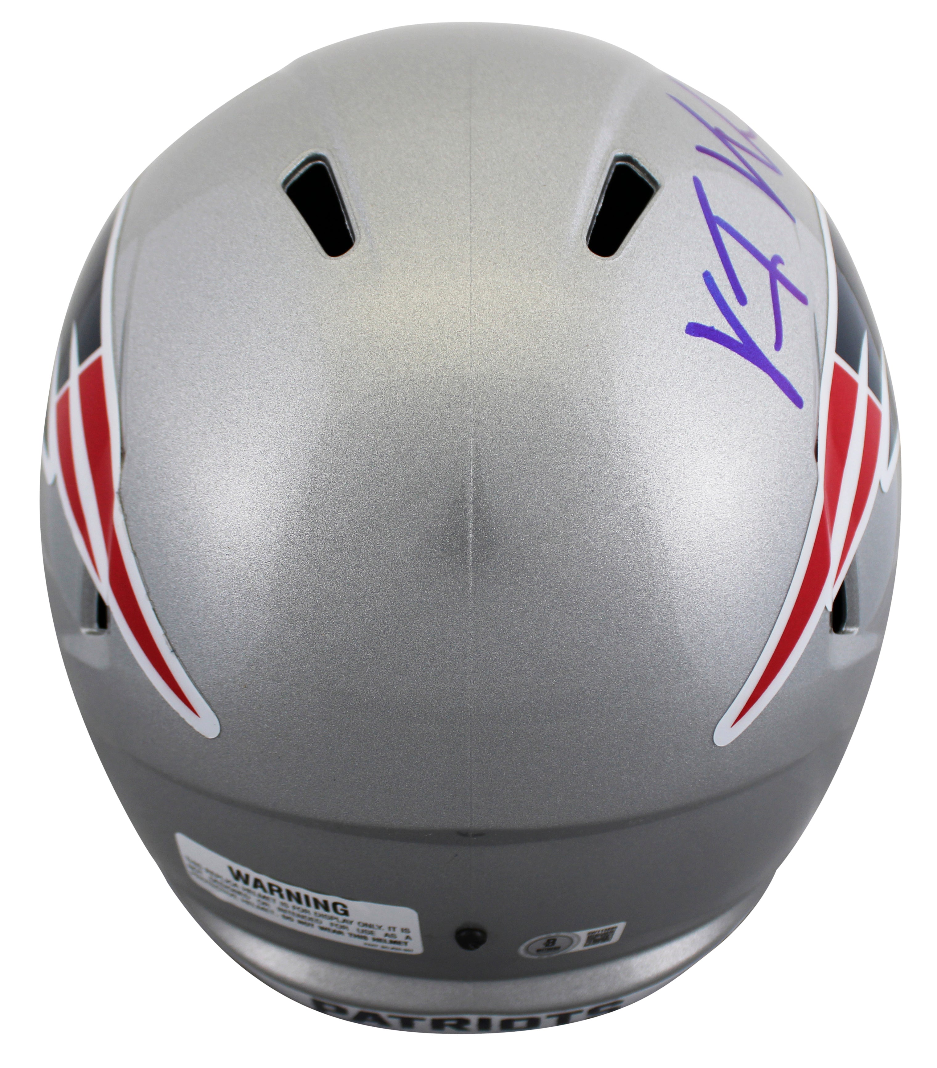 Patriots Vince Wilfork Signed Full Size Speed Rep Helmet W/ Case BAS Witnessed