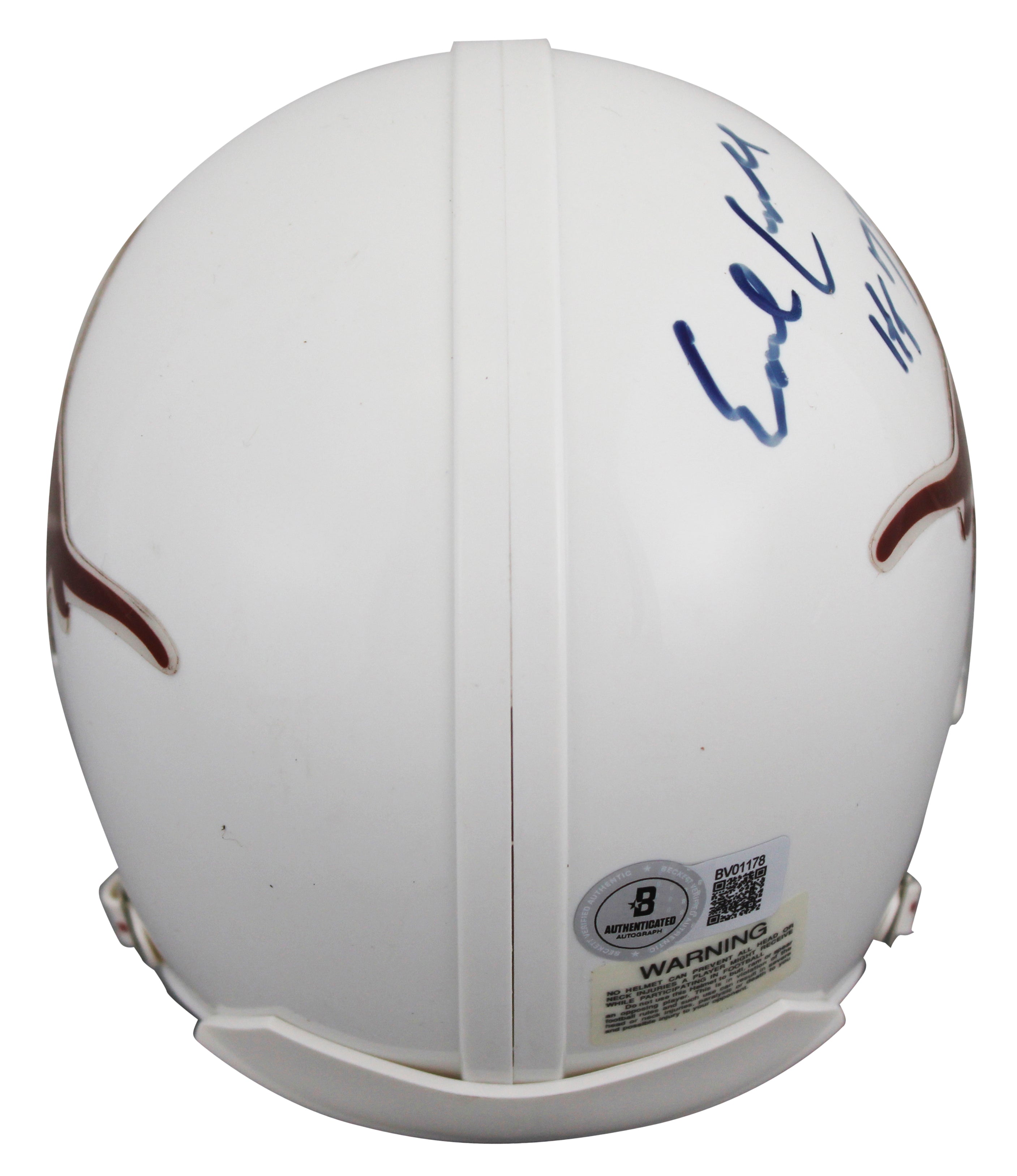 Texas Earl Campbell "HT 77" Authentic Signed VSR4 Rep Mini Helmet BAS #BV01178
