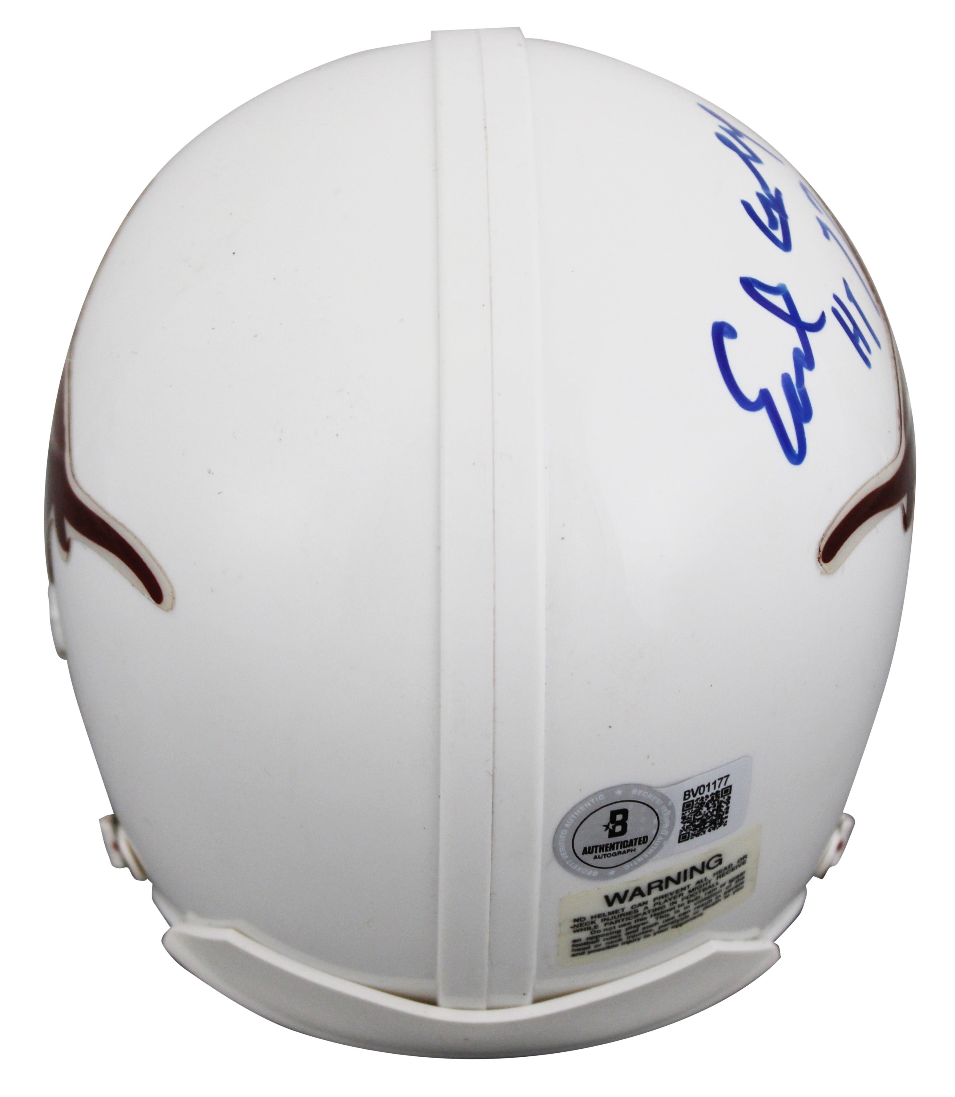 Texas Earl Campbell "HT 77" Authentic Signed VSR4 Rep Mini Helmet BAS #BV01177