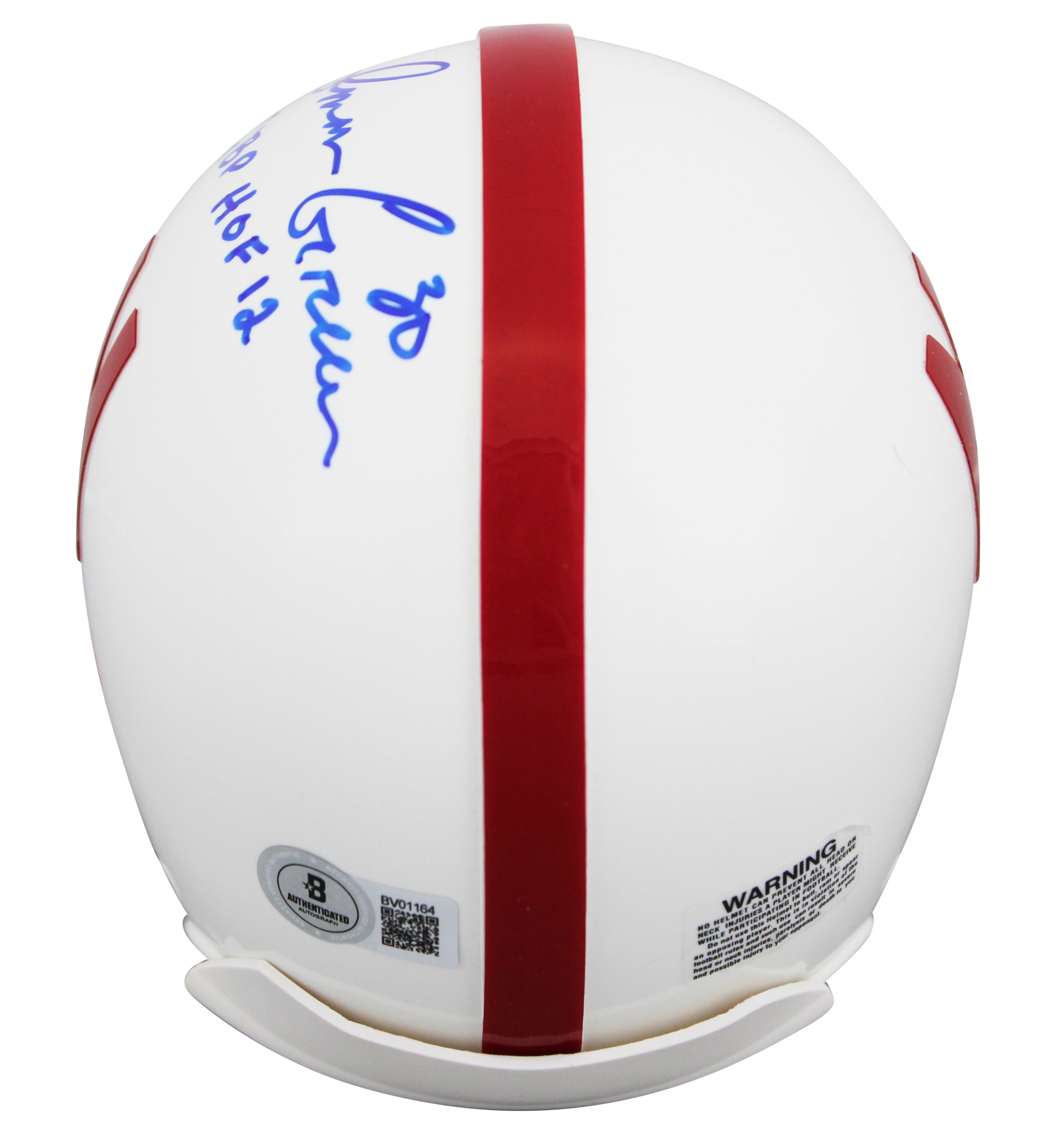 Nebraska Ahman Green "GBP HOF 12" Signed VSR4 Rep Mini Helmet BAS #BV01164