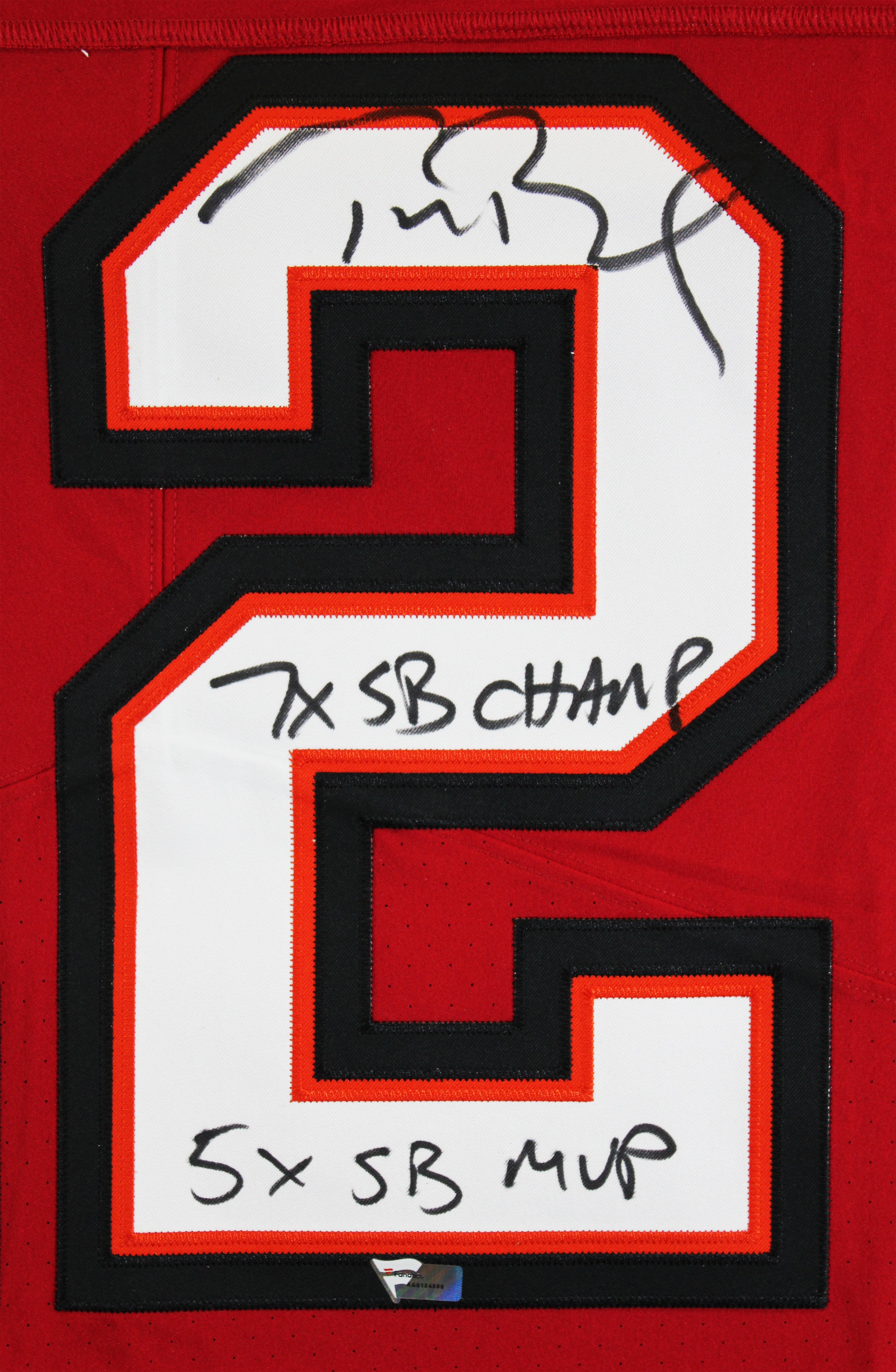 Bucs Tom Brady "7x SB Champ, 5x SB MVP" Signed Red Nike Elite Jersey Fanatics