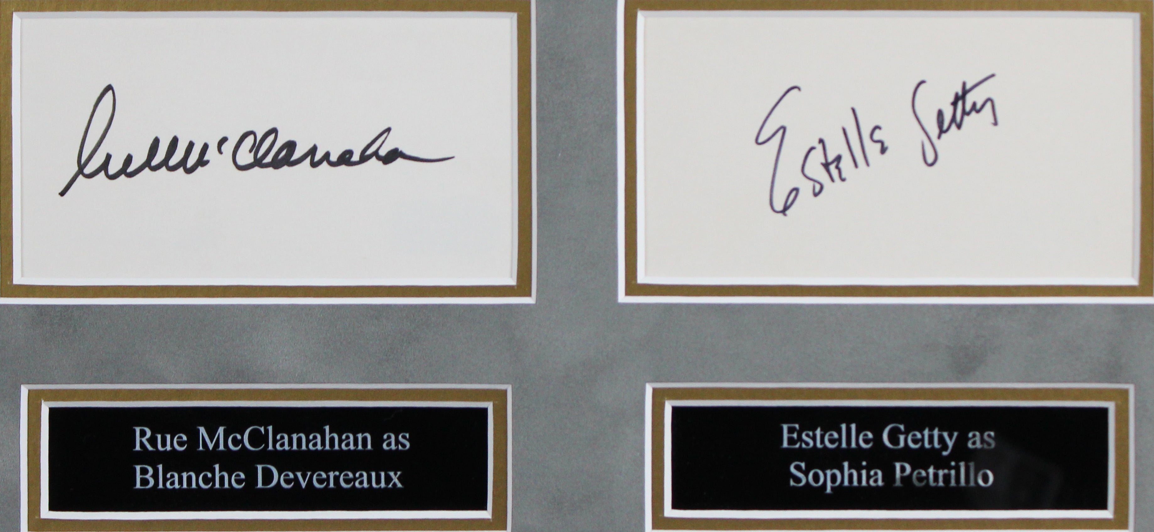Golden Girls (4) White, Arthur, Getty & McClanahan Signed Framed Display BAS 1
