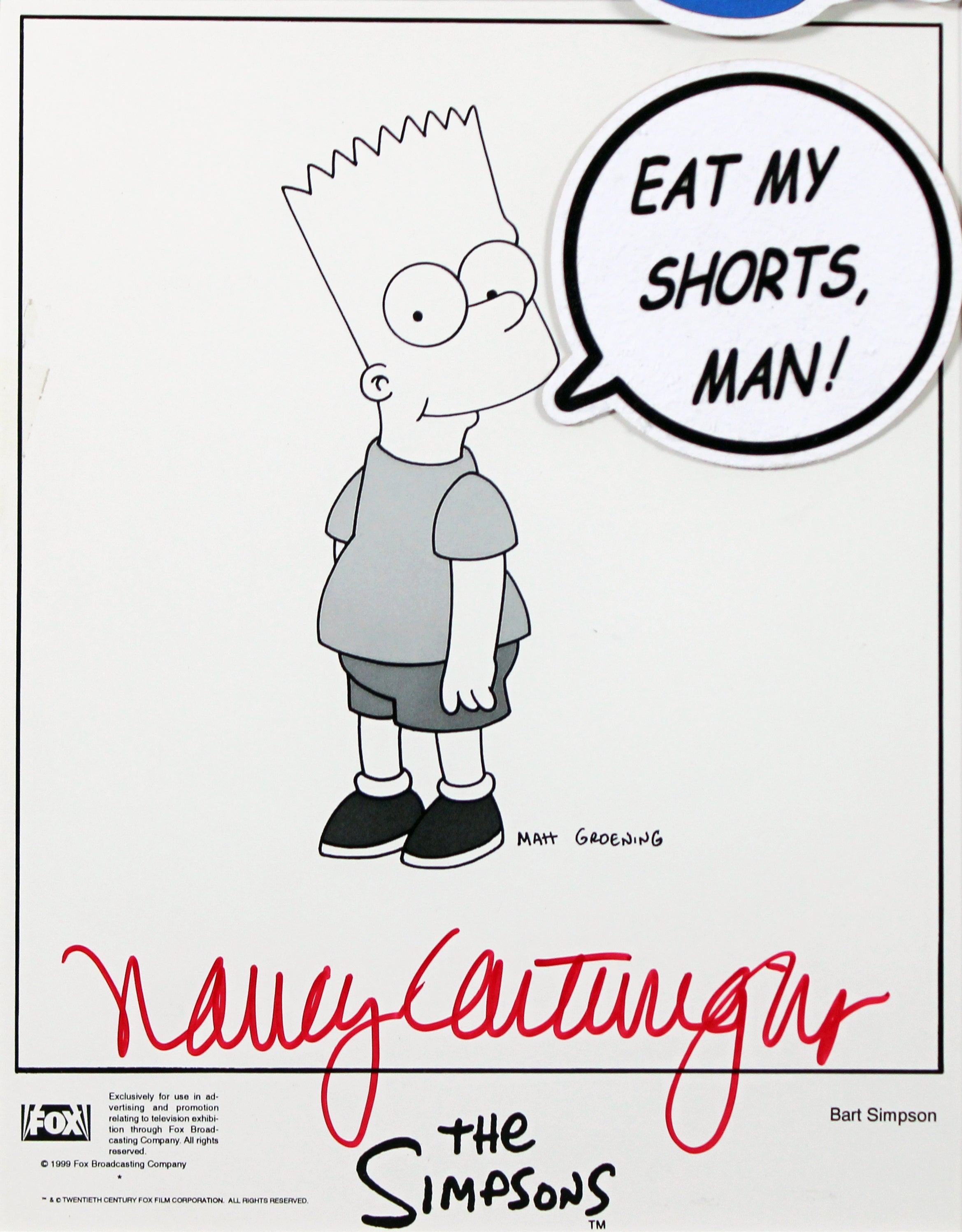 Nancy Cartwright The Simpsons Signed 8x10 Framed Bart Simpson 8x10 Photo BAS LOA