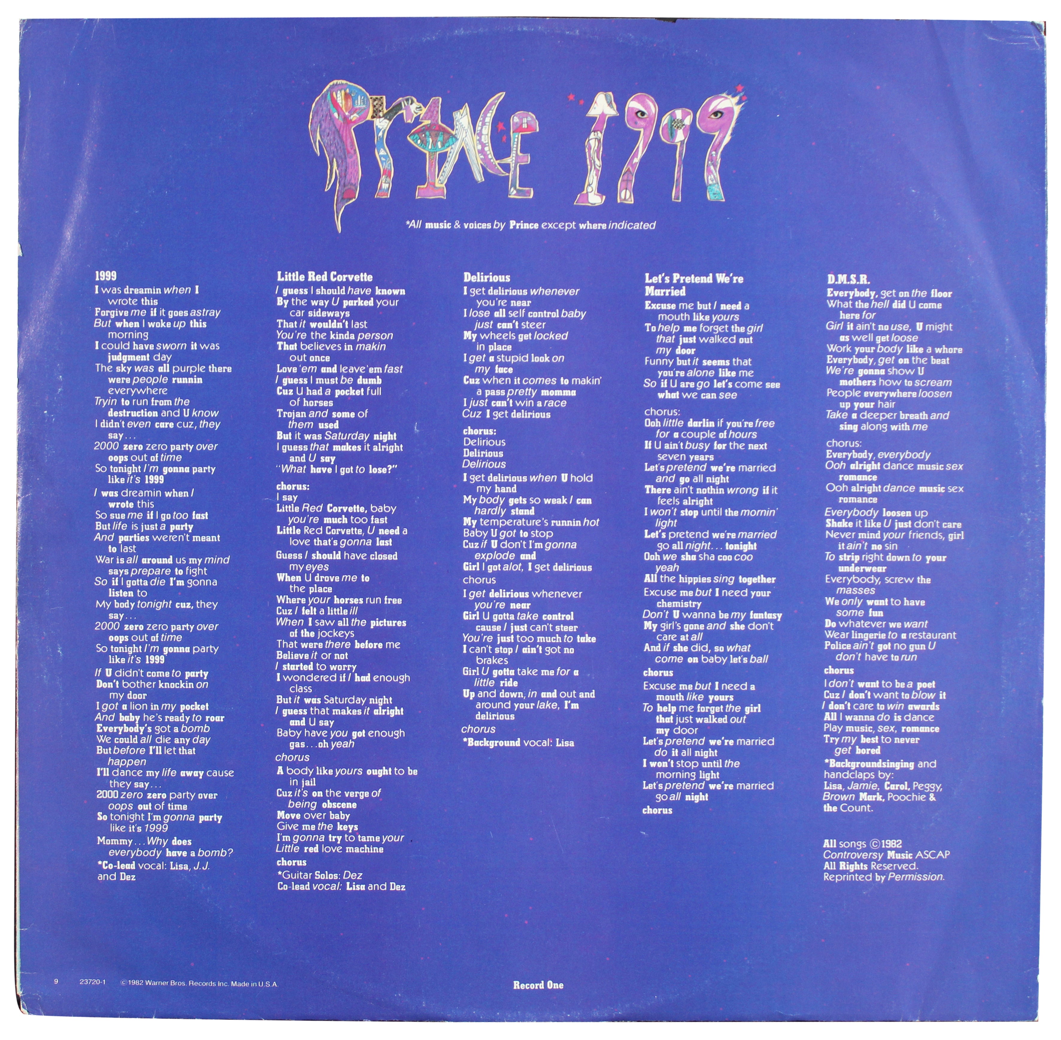 Prince Love God Authentic Signed 1999 Album Sleeve w/ Vinyl JSA #ZZ43130
