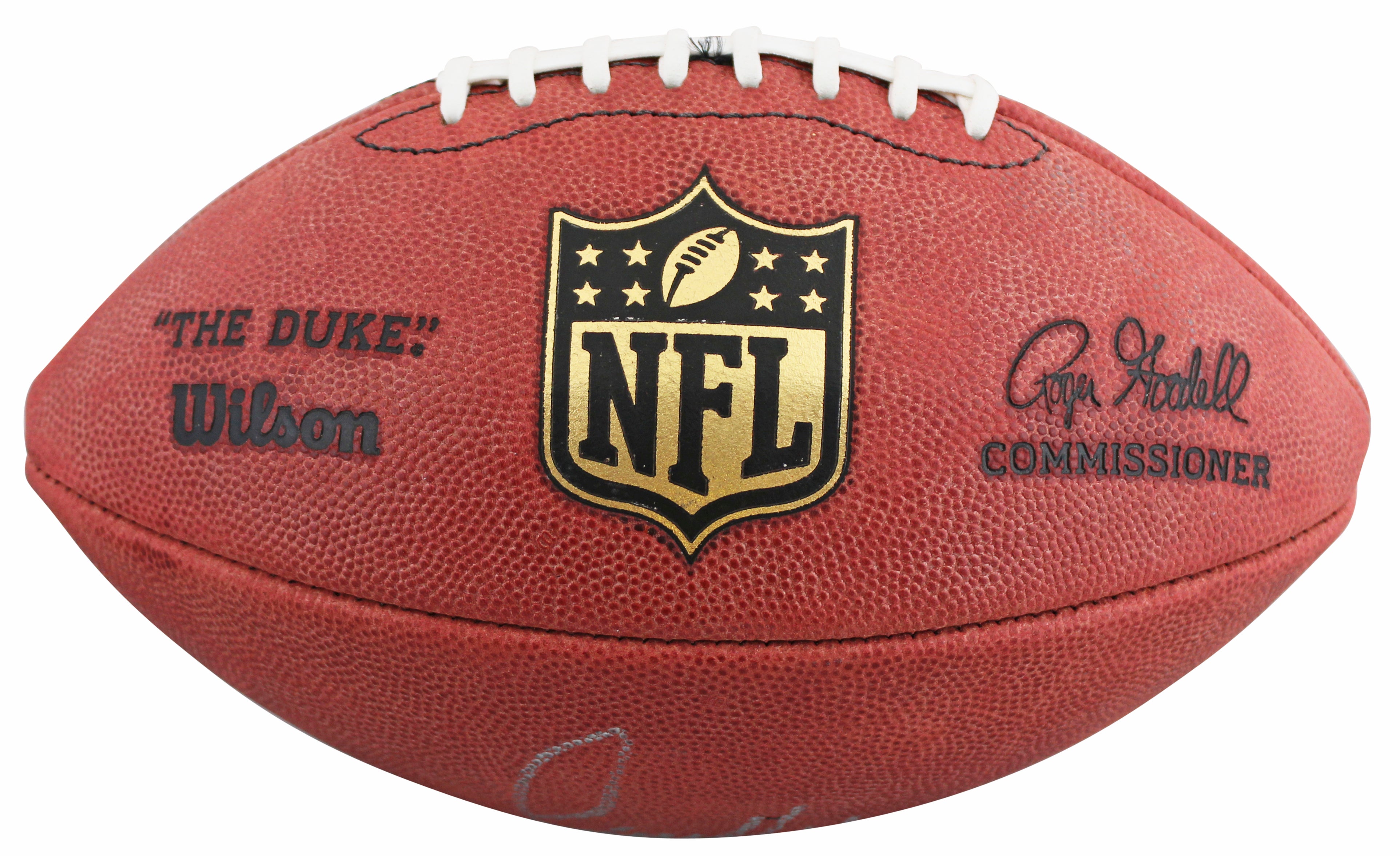 Cardinals Larry Fitzgerald Signed Official Wilson "The Duke" Nfl Football BAS