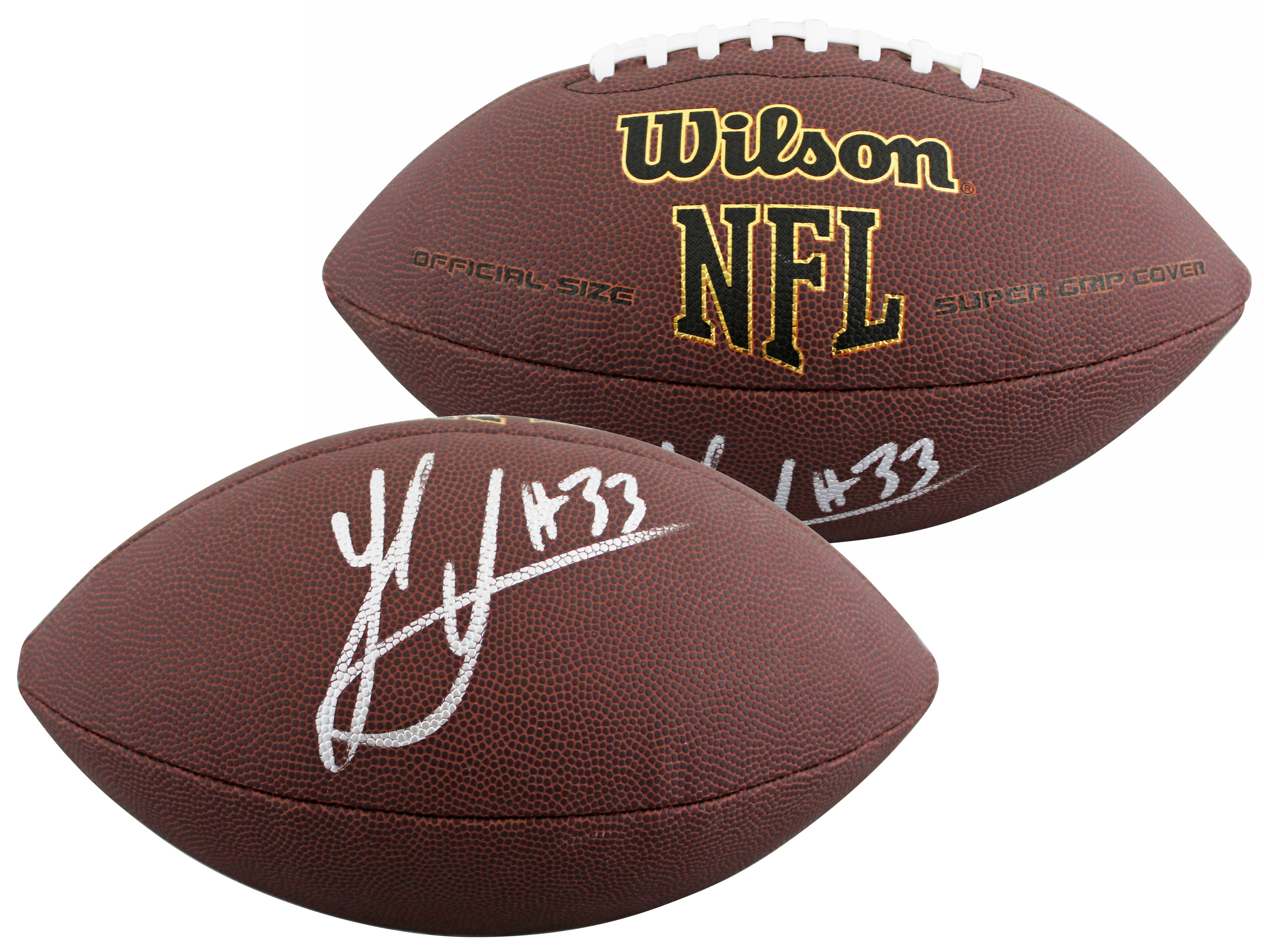 Steelers Jack Sawyer Signed Wilson Super Grip Football W/ Case BAS Witnessed