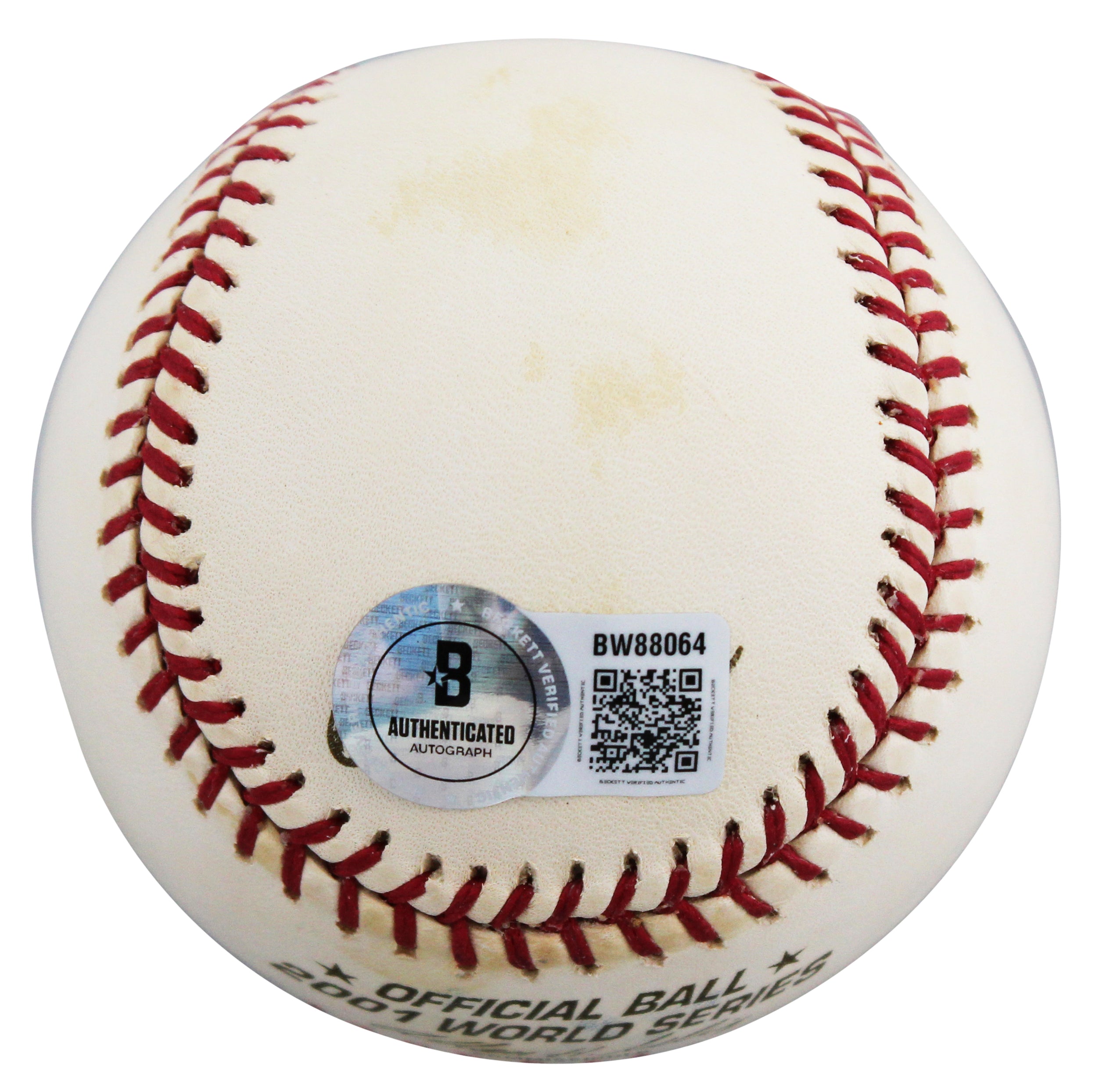D-Backs Randy Johnson "WS MVP" Signed 2001 WS Logo OML Baseball BAS #BW88064