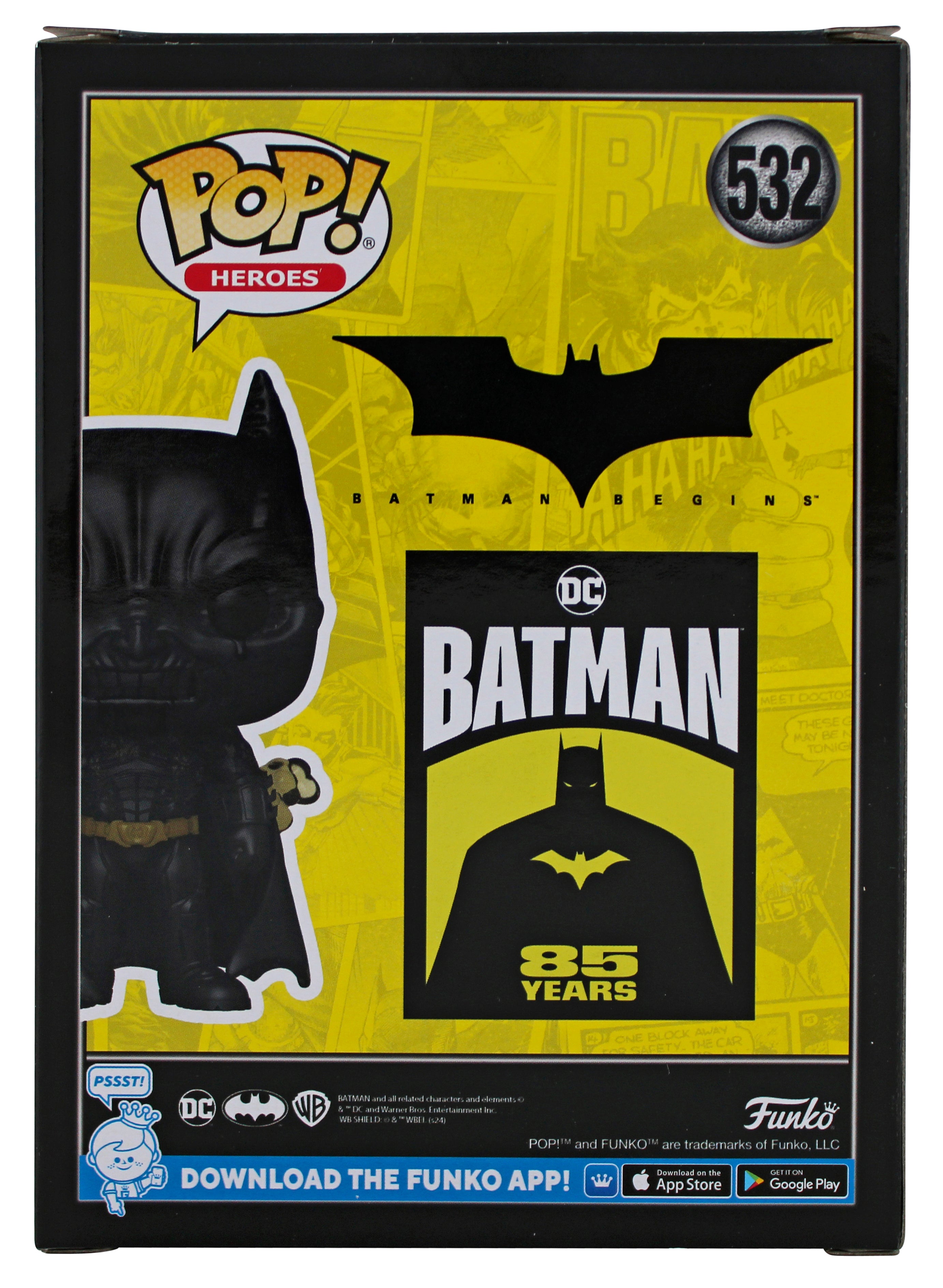 Christian Bale Batman Begins Signed #532 Fear Gas Funko Pop Vinyl Figure BAS