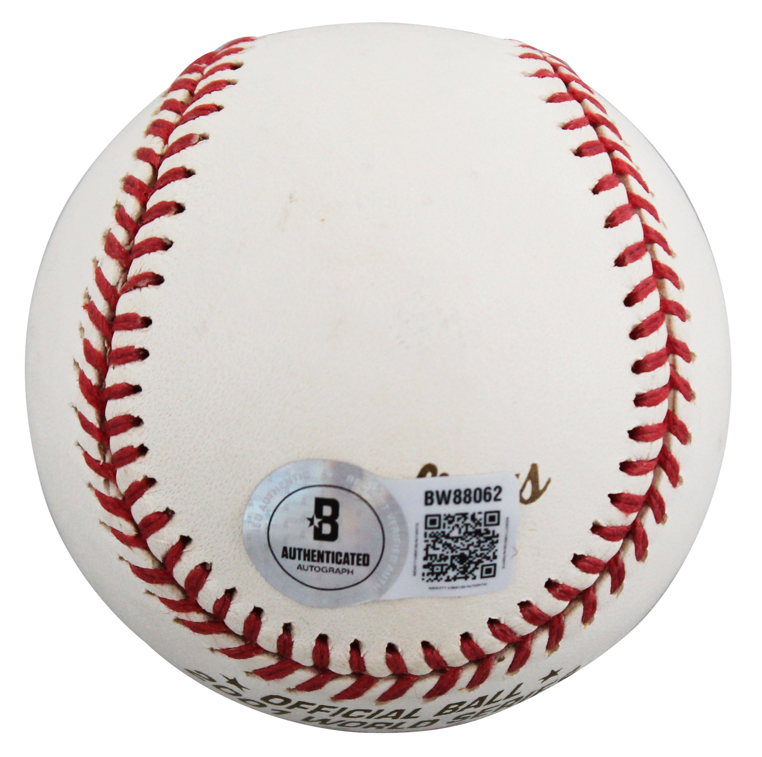 D-Backs Randy Johnson "WS MVP" Signed 2001 WS Logo OML Baseball BAS #BW88062
