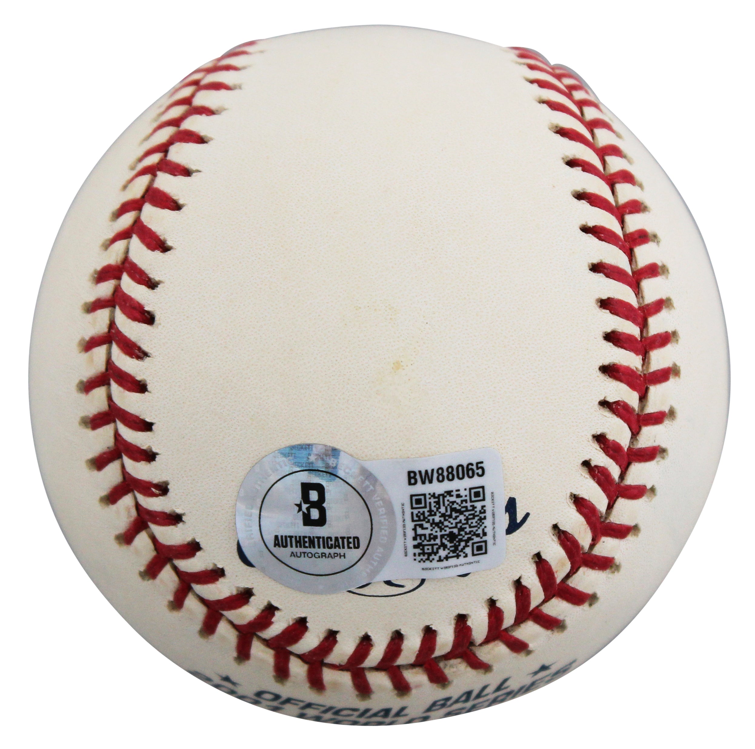 D-Backs Randy Johnson "WS MVP" Signed 2001 WS Logo OML Baseball BAS #BW88065