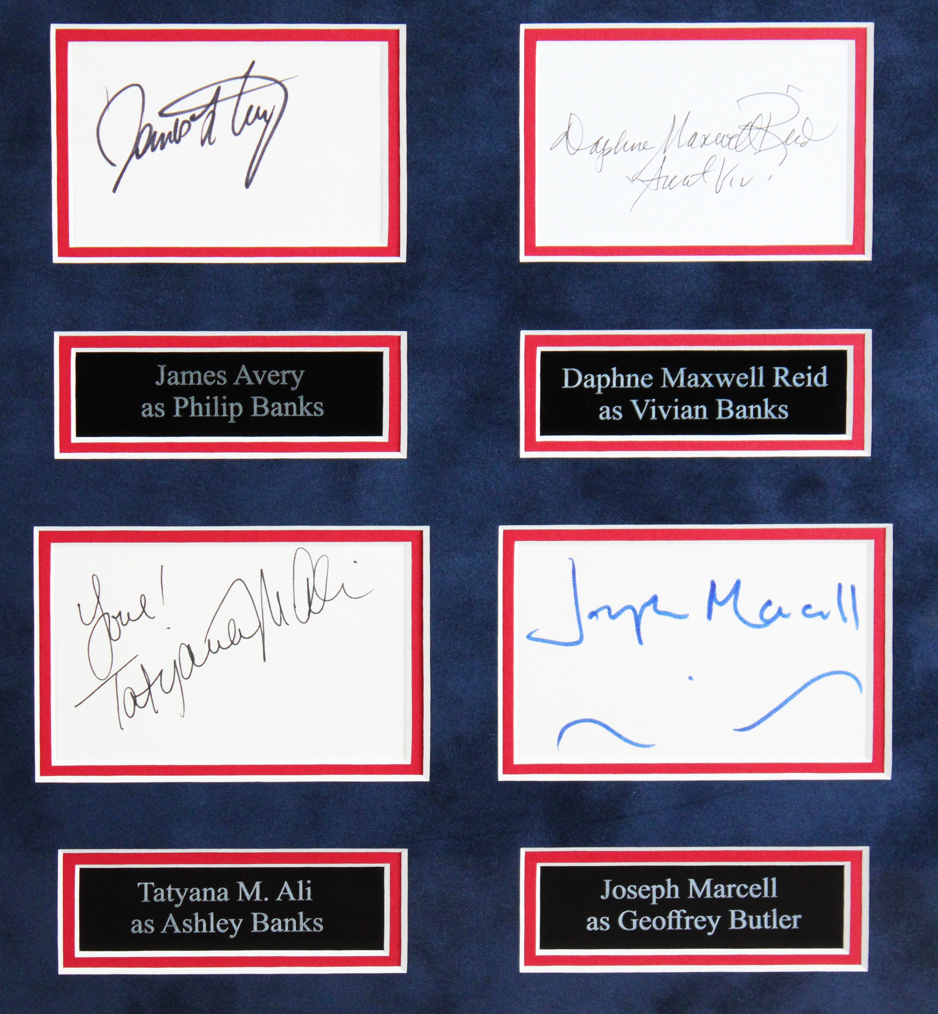 Fresh Prince of Bel-Air (7) Smith, Parsons, Ribeiro +4 Signed Framed Display BAS