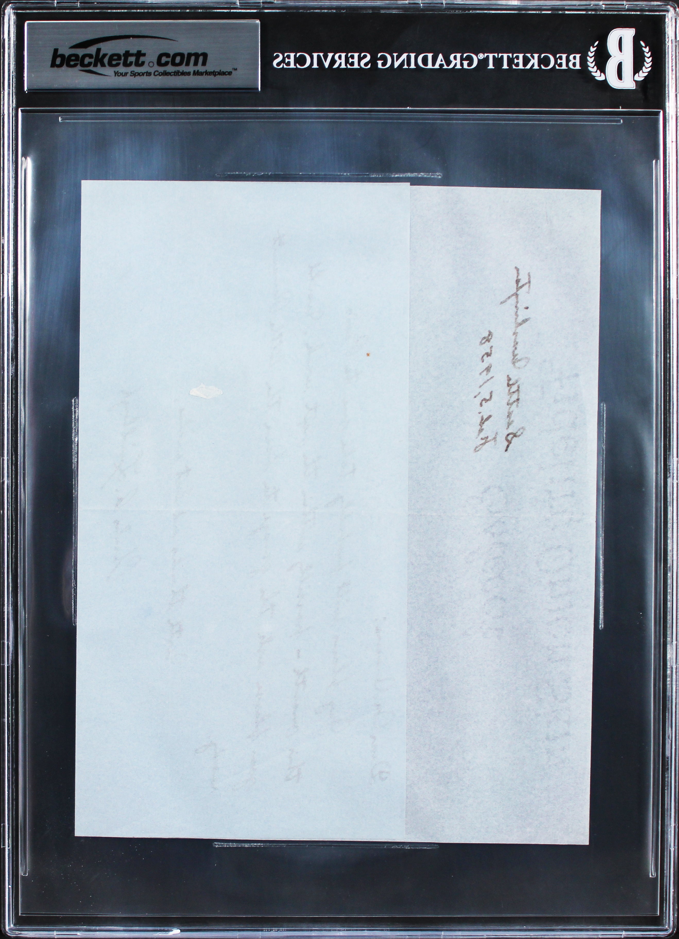 Charles Lindbergh Signed 6.75x8.5 Handwritten Letter Dated Feb. 5, 1958 BAS Slab