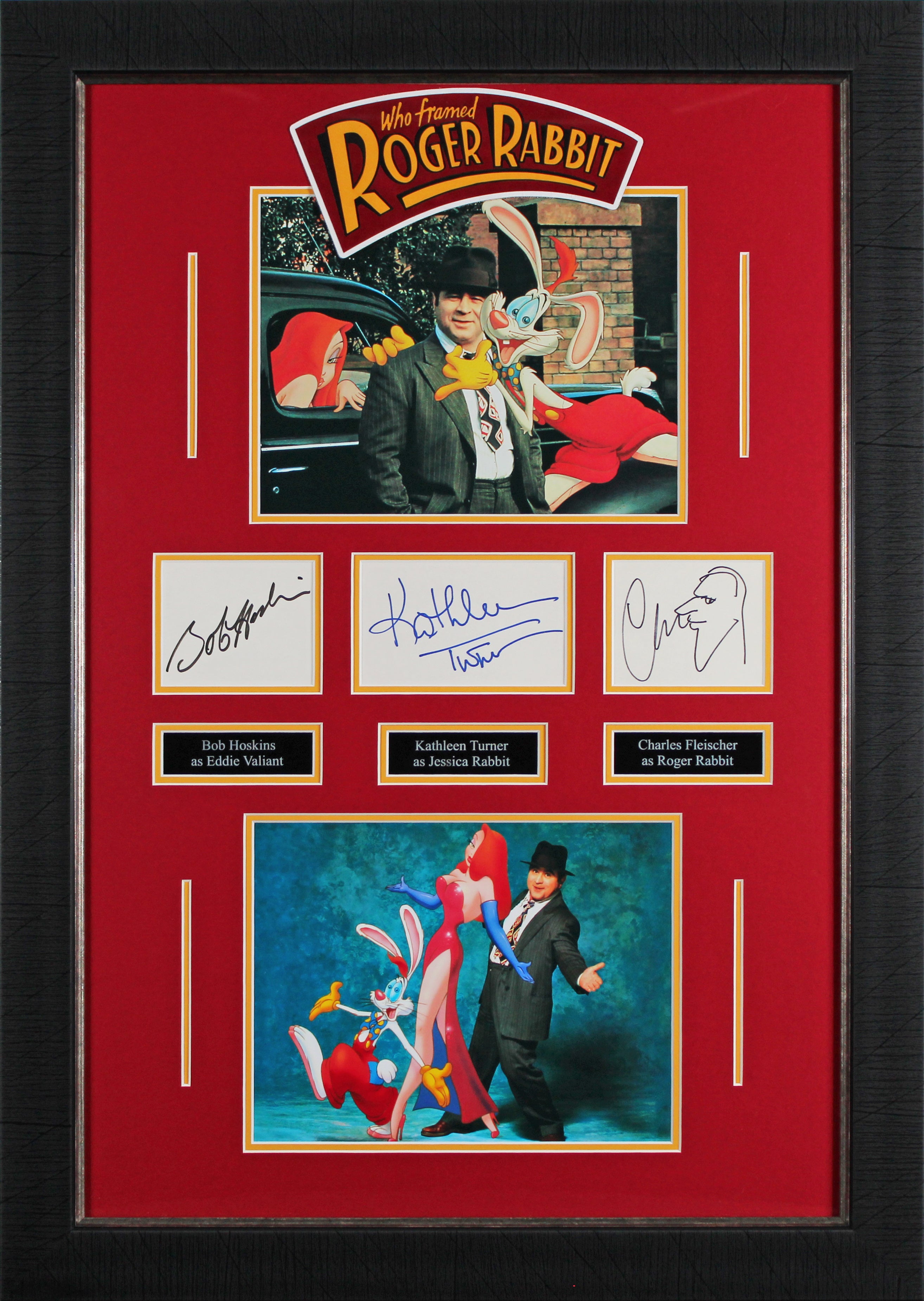 Who Framed Roger Rabbit (3) Turner, Fleisher & Hoskins Signed Framed Display BAS