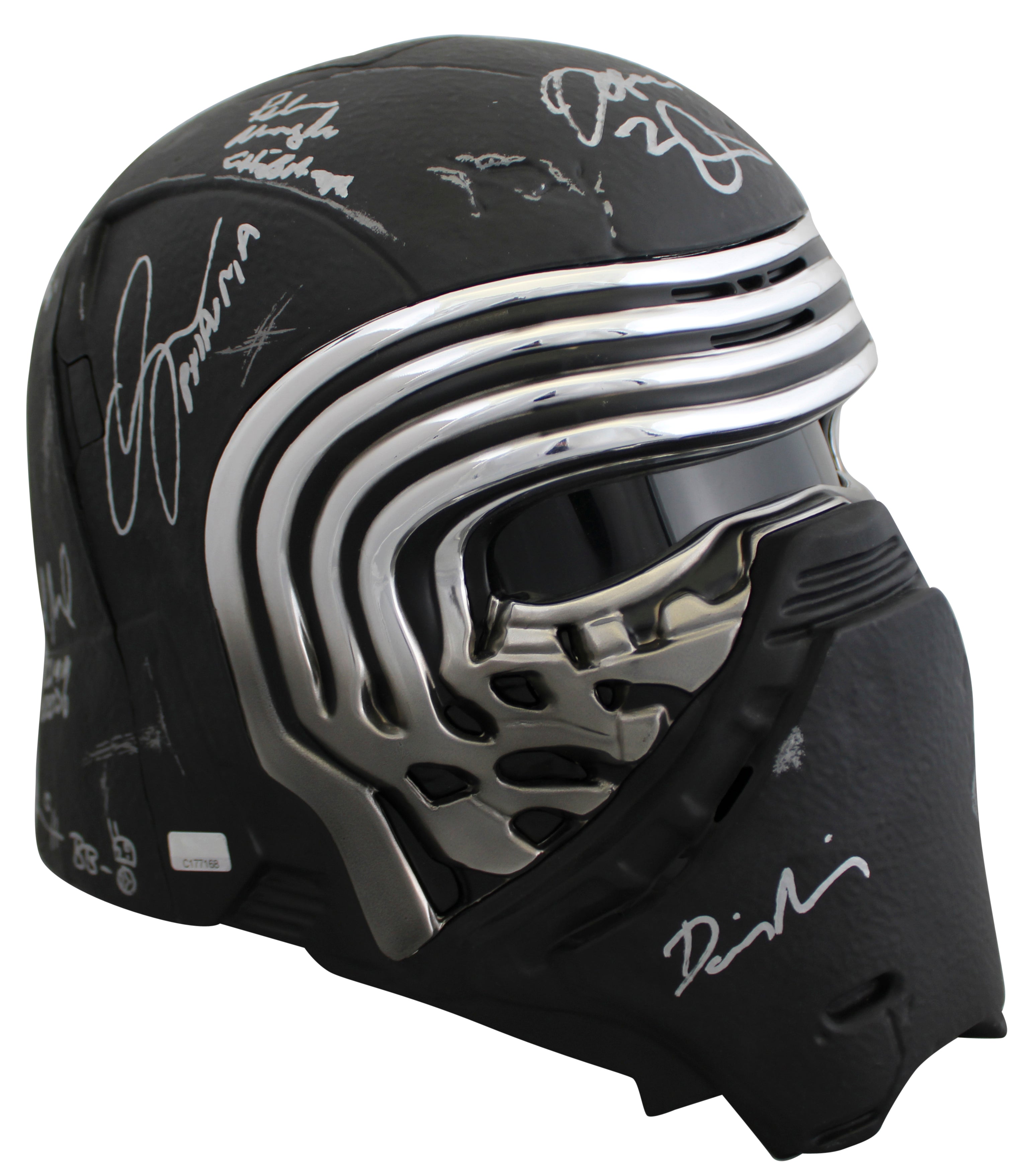 Star Wars (19) Driver, Ridley, Daniels, Mayhew, Signed Kylo Ren FS Helmet BAS