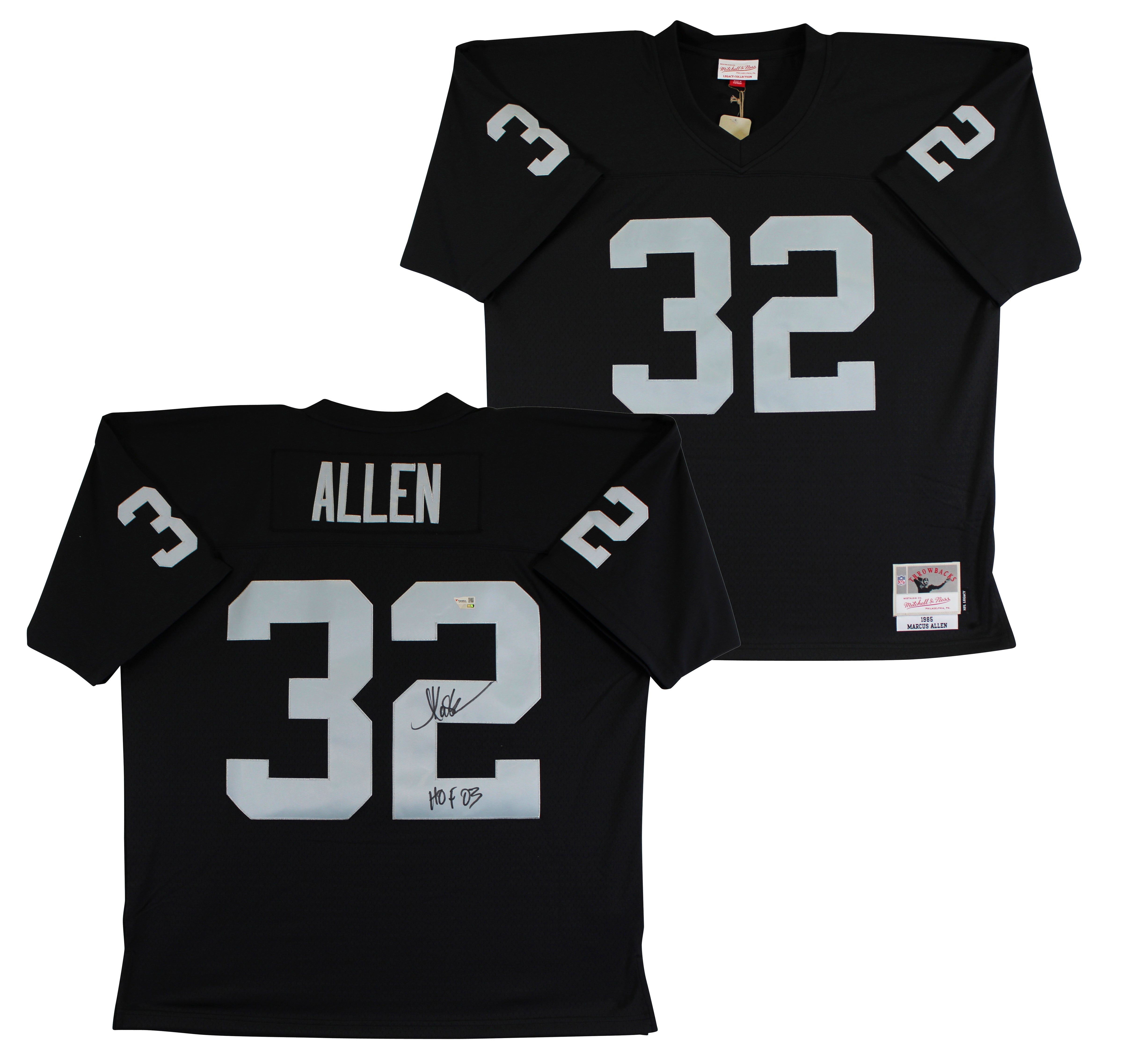 Raiders Marcus Allen "HOF 03" Authentic Signed Black M&N Jersey Fanatics