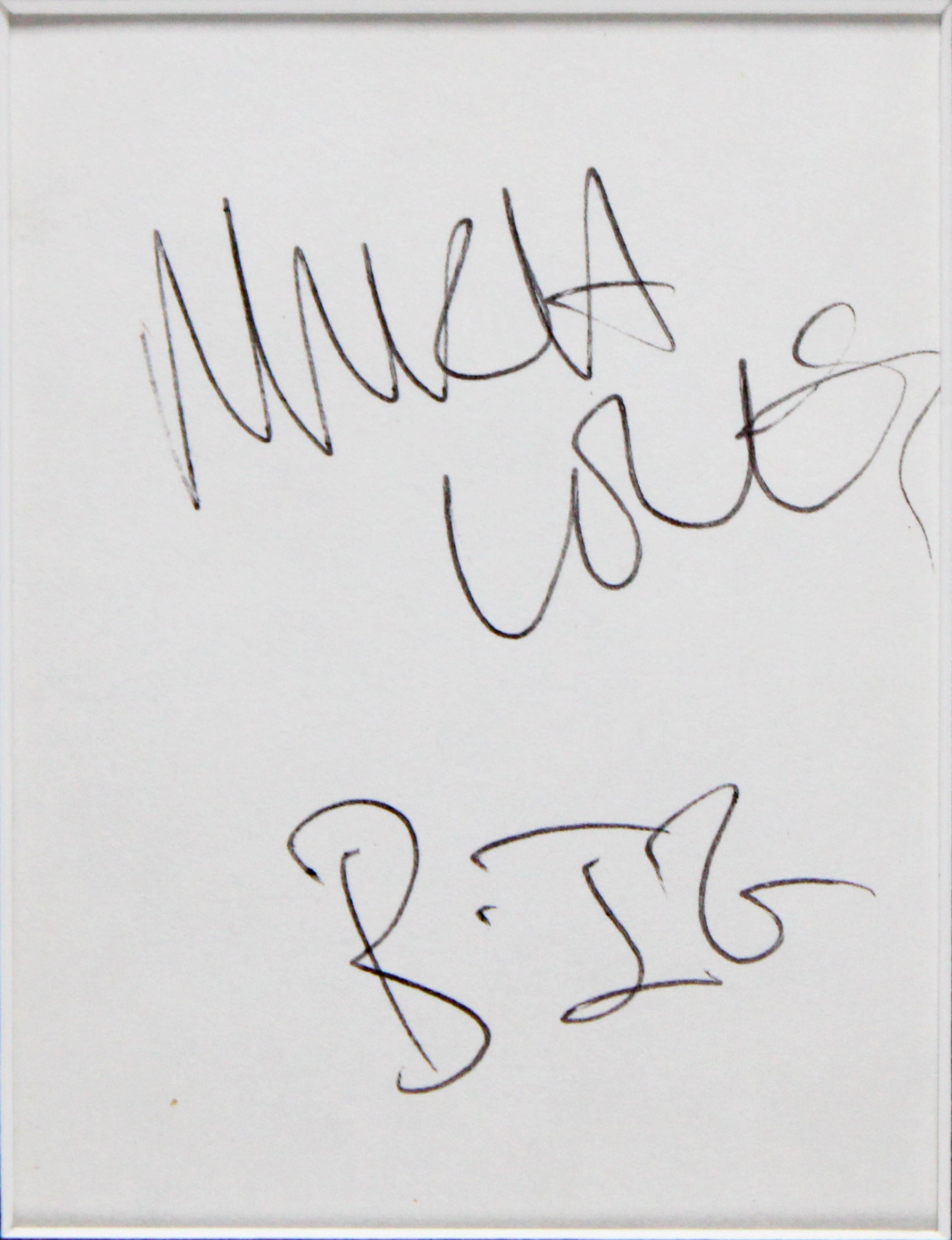 Notorious B.I.G. Much Love Signed 3x5 Cut Signature Framed Display JSA #BB65304