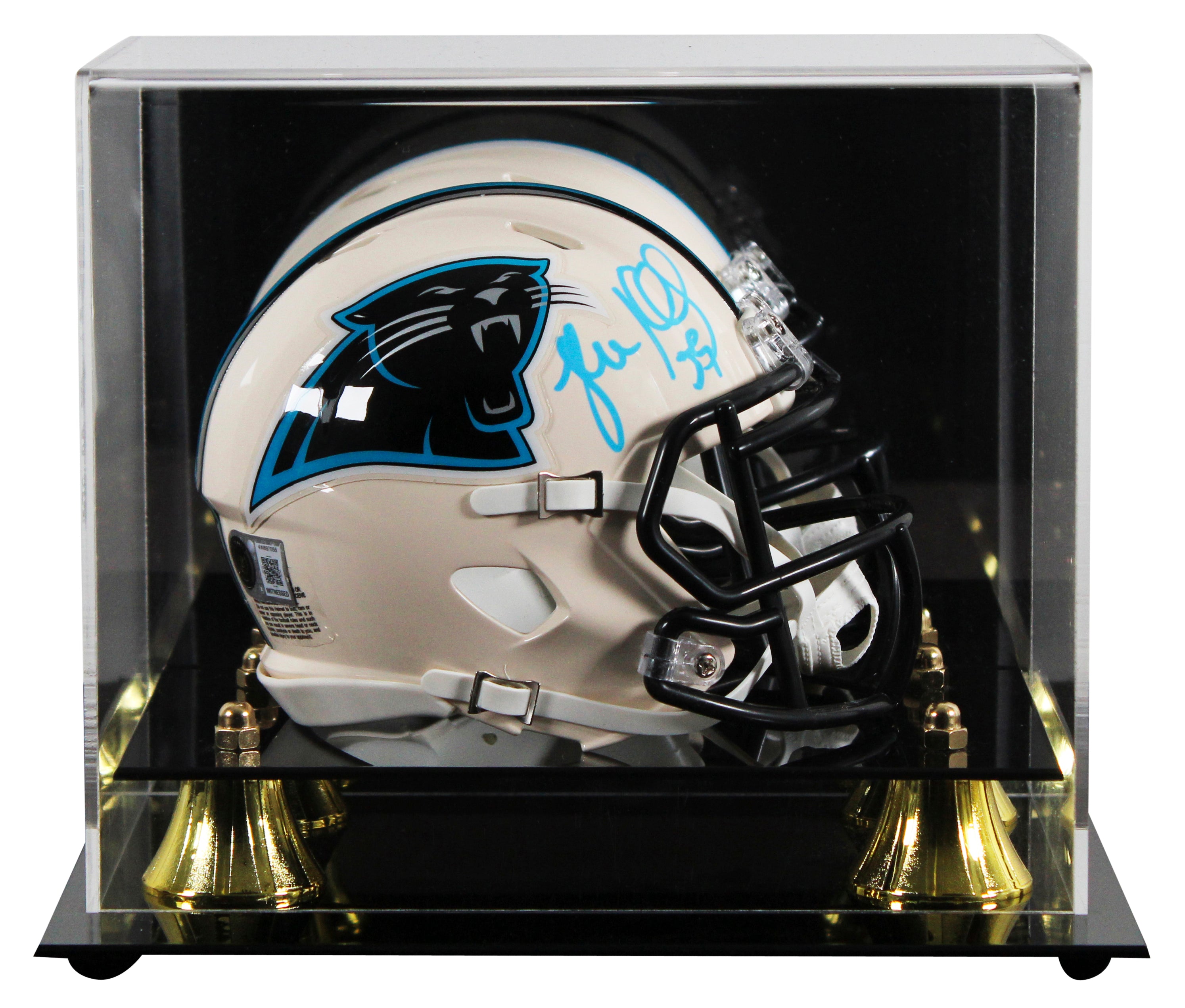 Panthers Luke Kuechly Signed Retro Speed Mini Helmet W/ Case BAS Witnessed