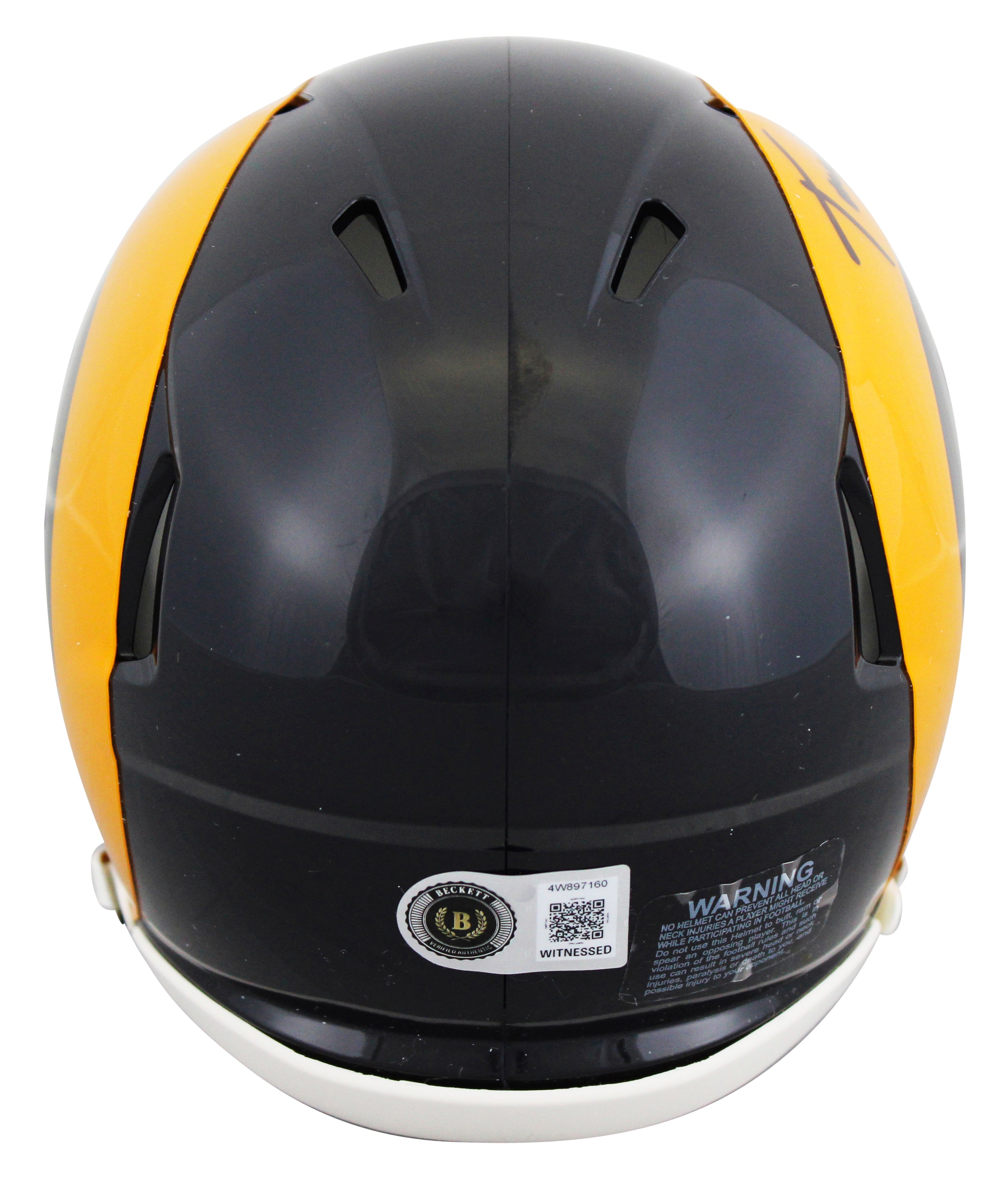 Rams Torry Holt Signed 1981-98 Throwback Speed Mini Helmet W/ Case BAS Witnessed
