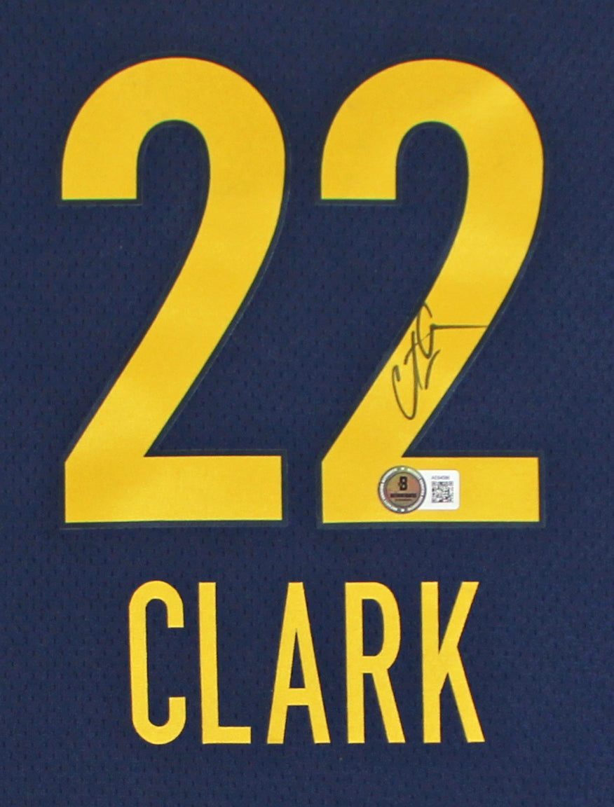 Fever Caitlin Clark Signed Navy Blue Nike Explorer Edition Jersey BAS #AE64586