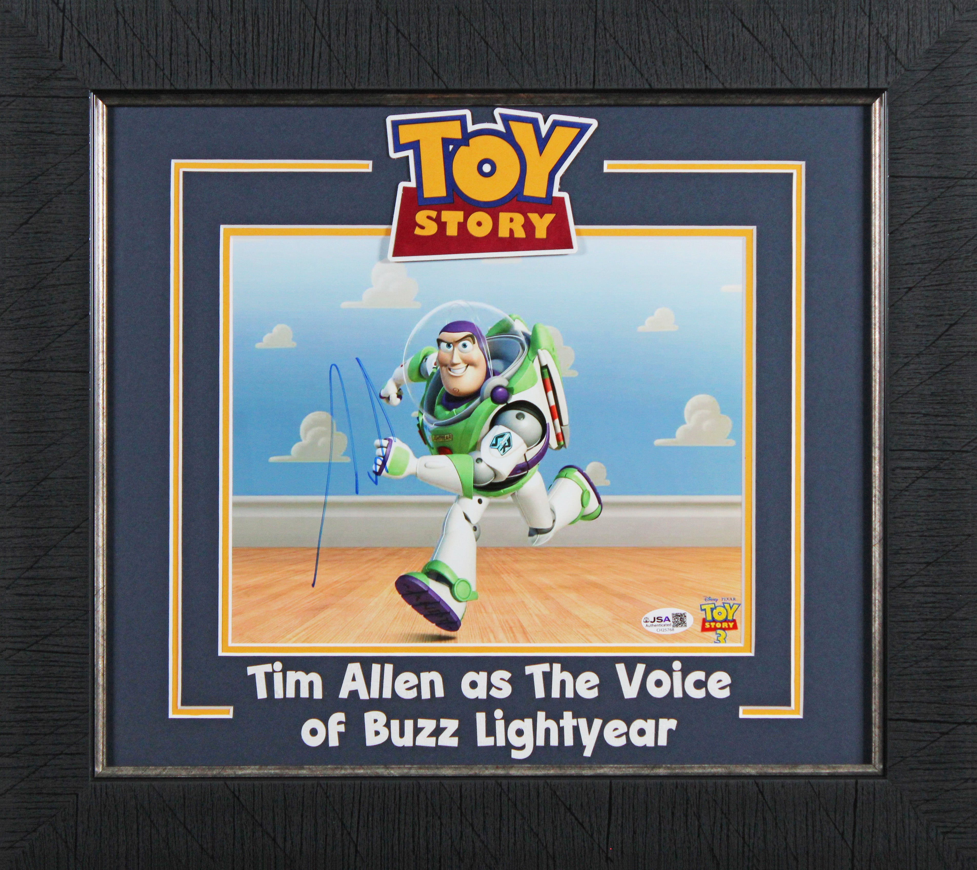 Tim Allen Toy Story Authentic Signed 8x10 Framed Horizontal Running Photo JSA