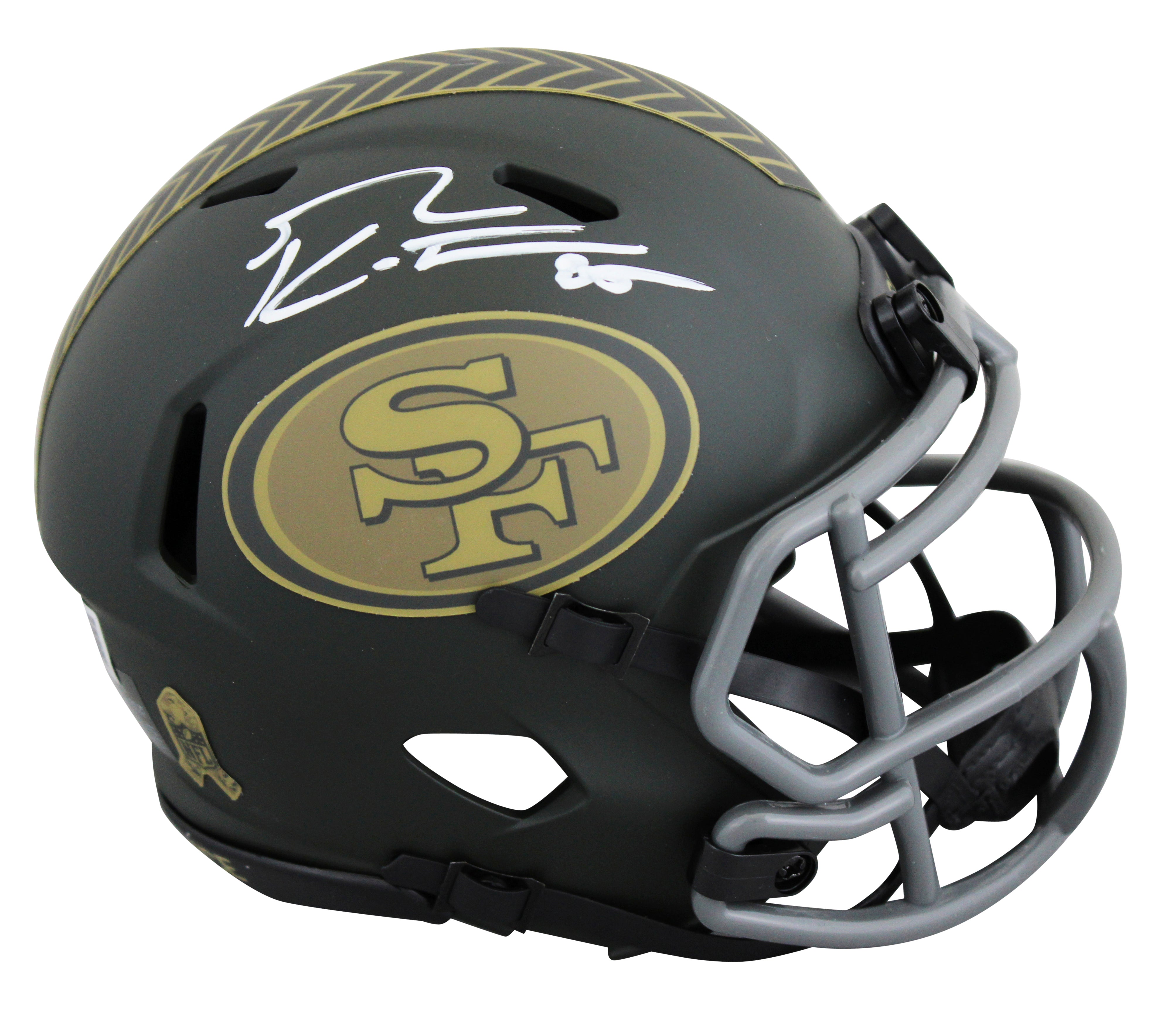 49ers George Kittle Signed STS IV Speed Mini Helmet W/ Case BAS Witnessed
