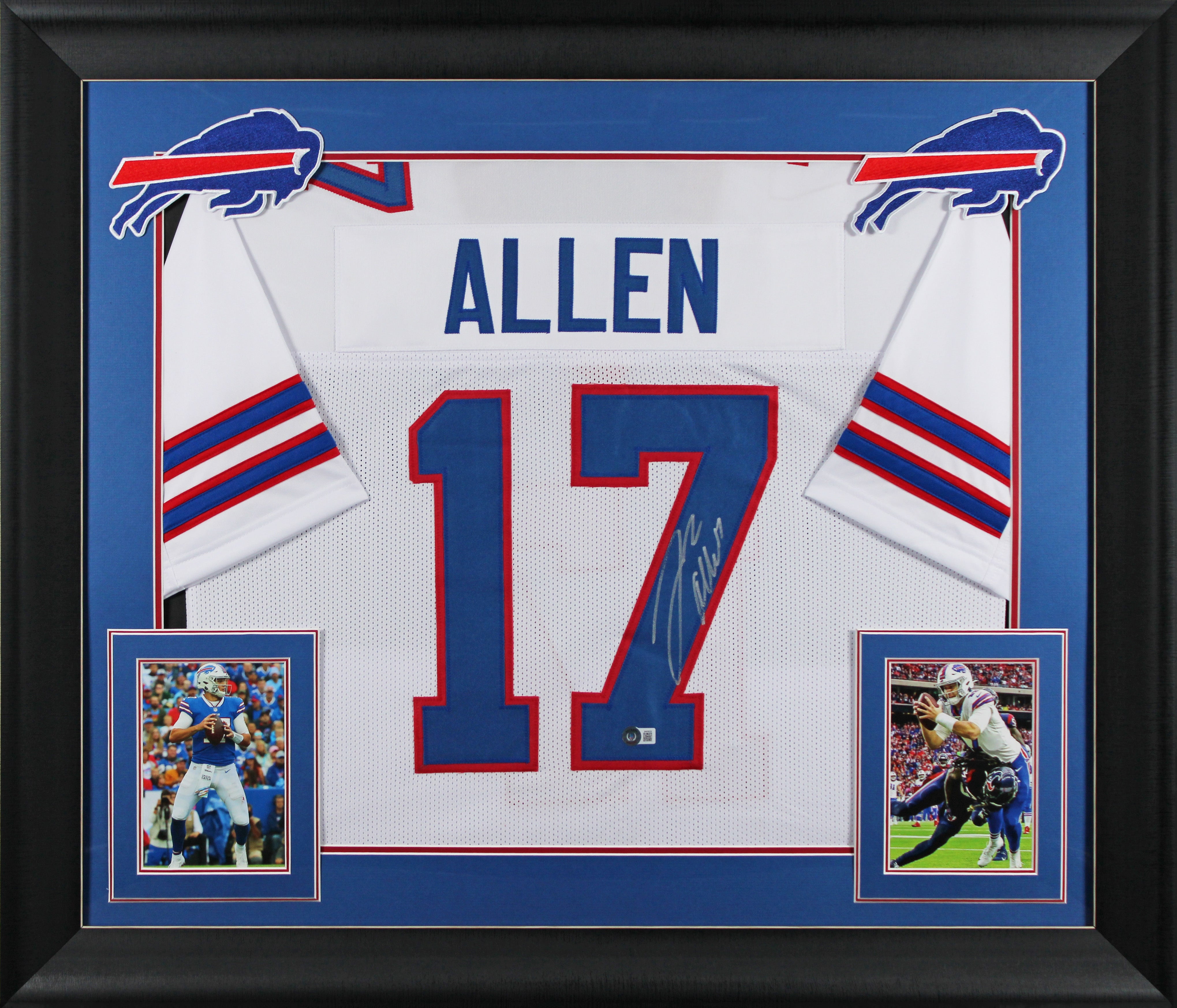 Josh Allen Authentic Signed White Pro Style Framed Jersey BAS Witnessed